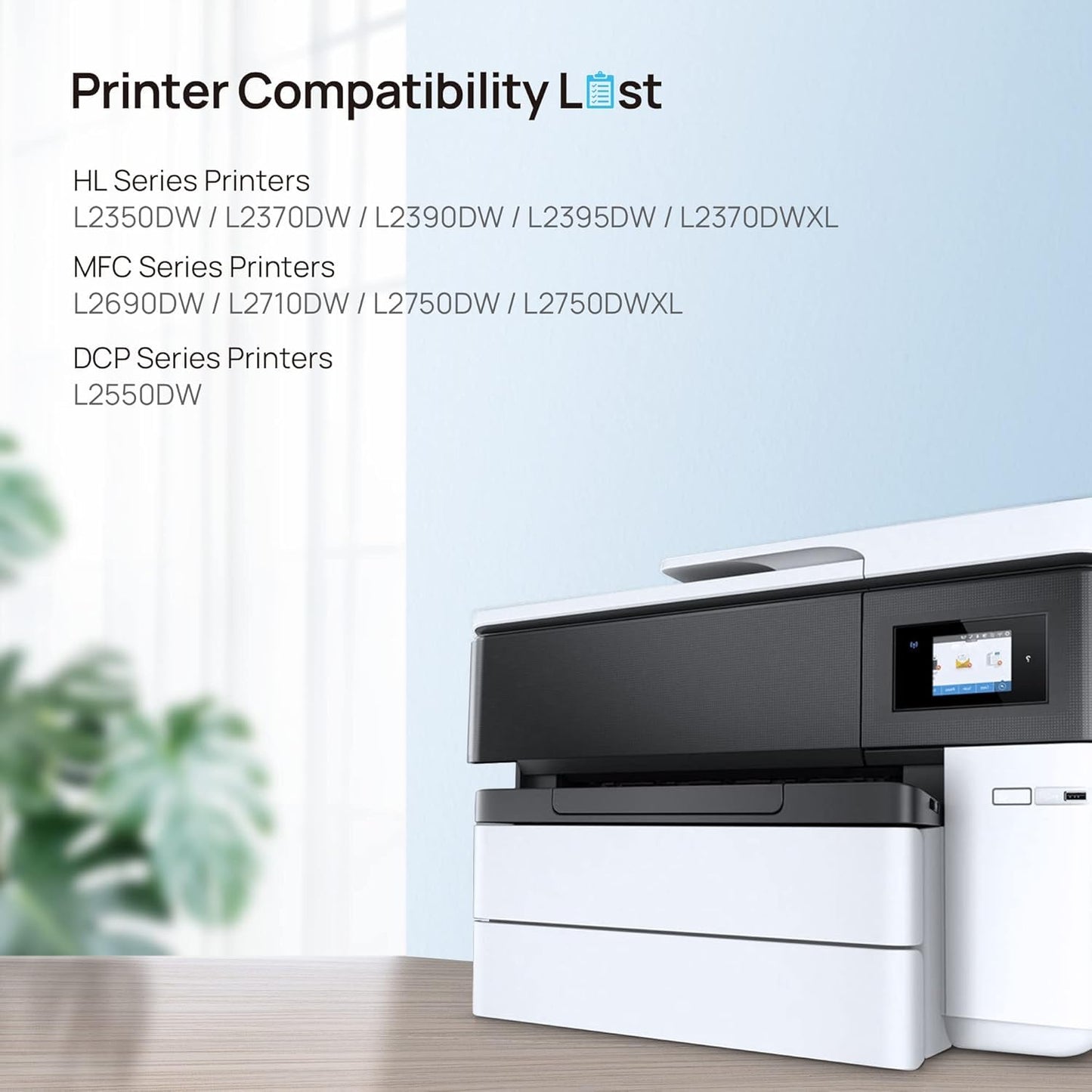 (4 Black) TN760 Toner Cartridge for Brother TN 760 TN730 TN-760 TN-730 Replacement for Brother DCP-l2550DW HL-L2390DW Toner Use for DCP 2550DW MCF L2690DW L2710DW L2750DW HL-L2350DW L2390DW Printer