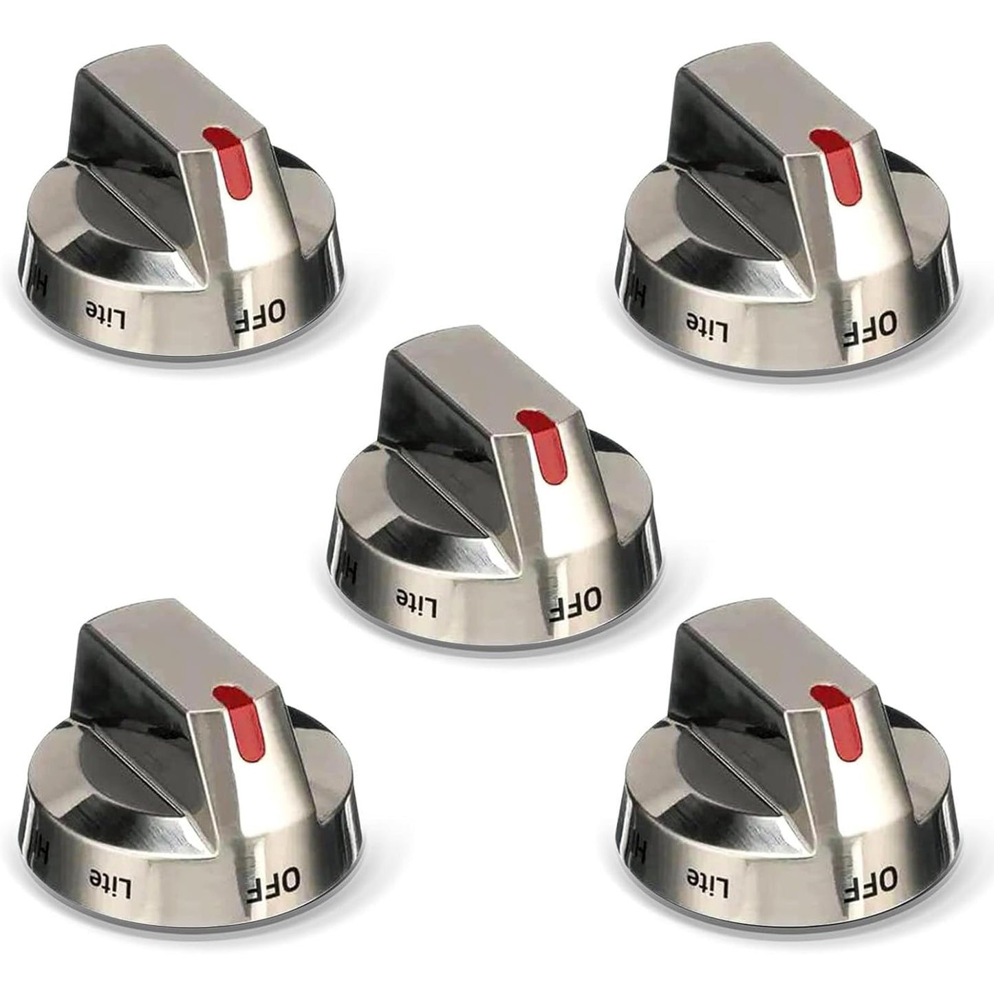 5 Pack DG64-00473A Stove Knob Replacement for Samsung Gas Range Oven Stove Part NX58H5600SS NX58H5650WS NX58K7850SS NX58J7750SS NX58F5700WS