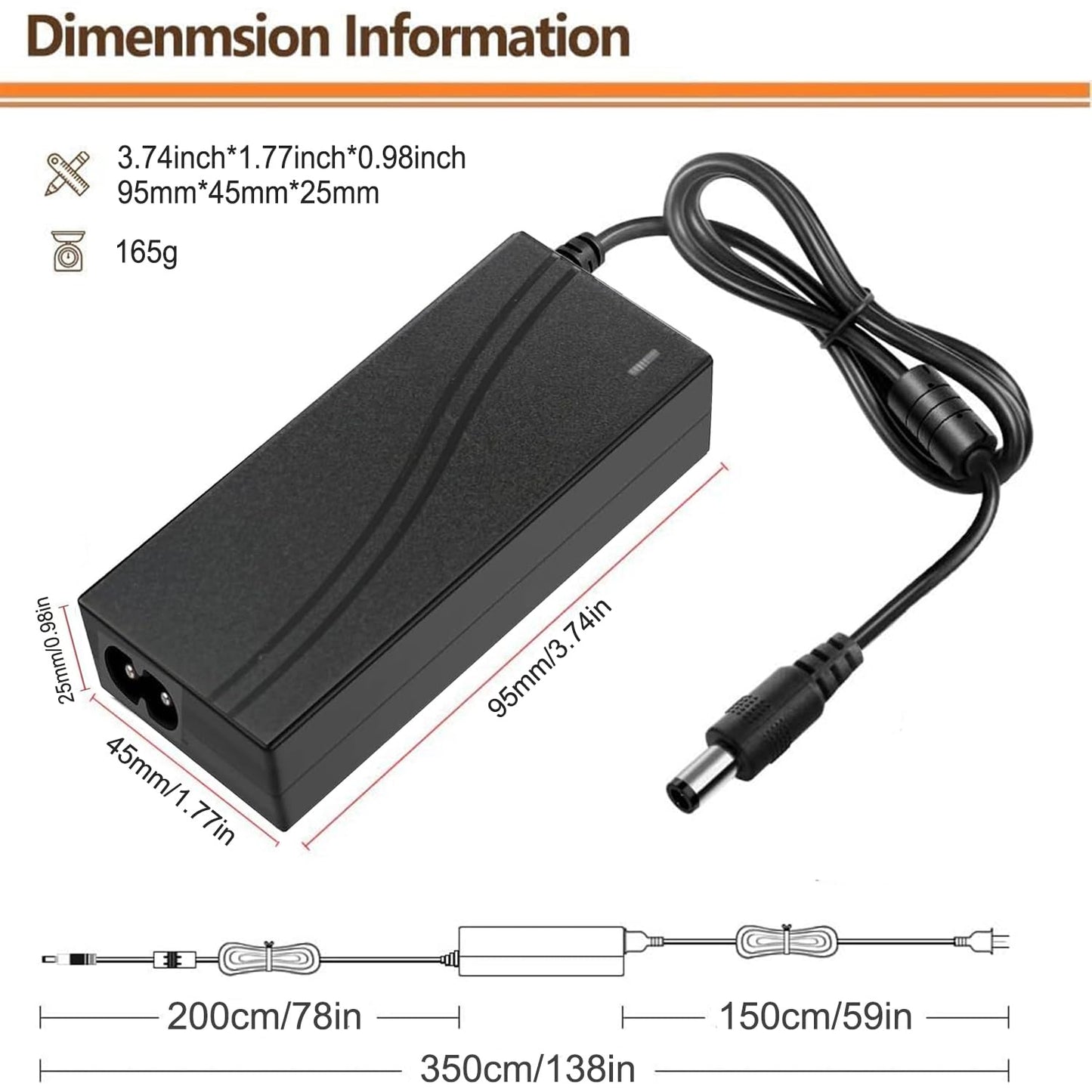 12V Adapter Charger for Roland PSB-5U for FP-10 Digital Piano Power Supply Cord Mains PSU，6.6FT Replacement Charger Cord for Digital Piano Electronic Keyboard