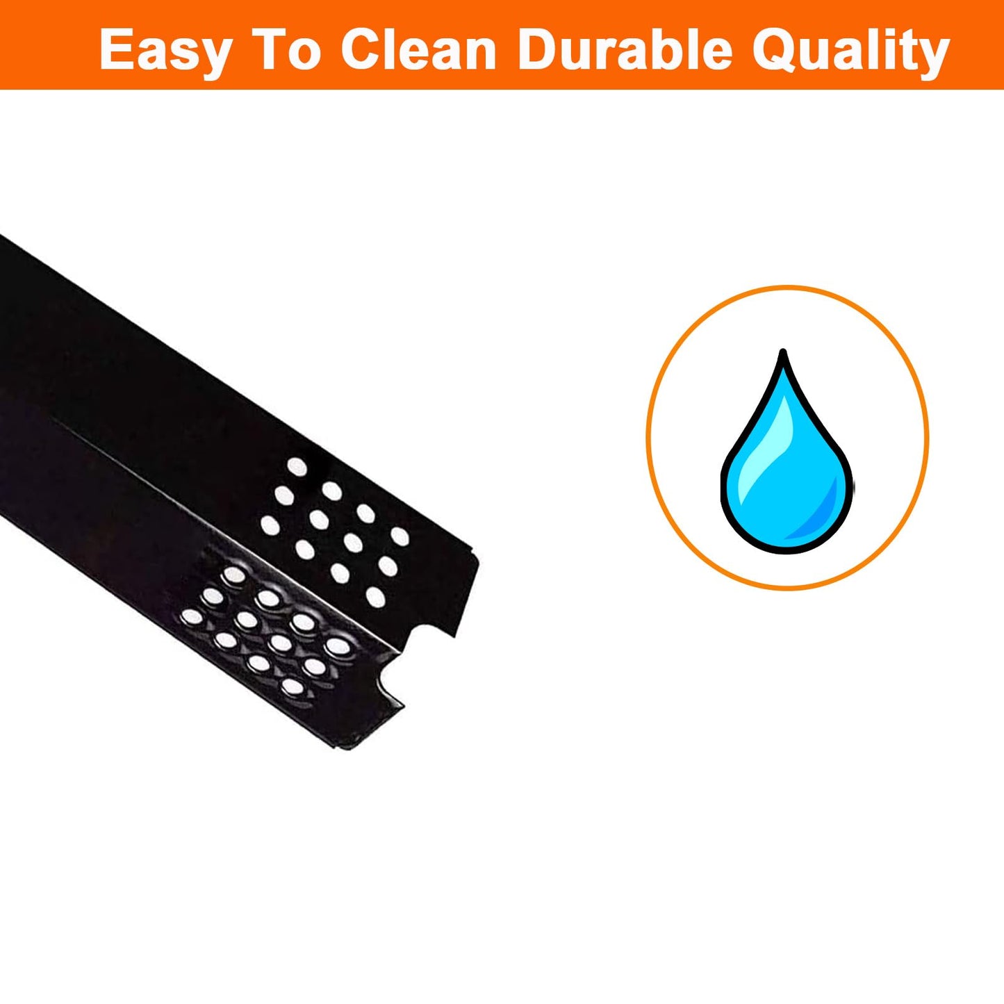 BBQ Future Replacement Parts for Master Chef G45308 G45323 G45308 G45311 G45306, G45309 45307 Gas Grill, BBQ Heat Shields Heat Plates Grill Burner Crossover Tubes, 4 Set
