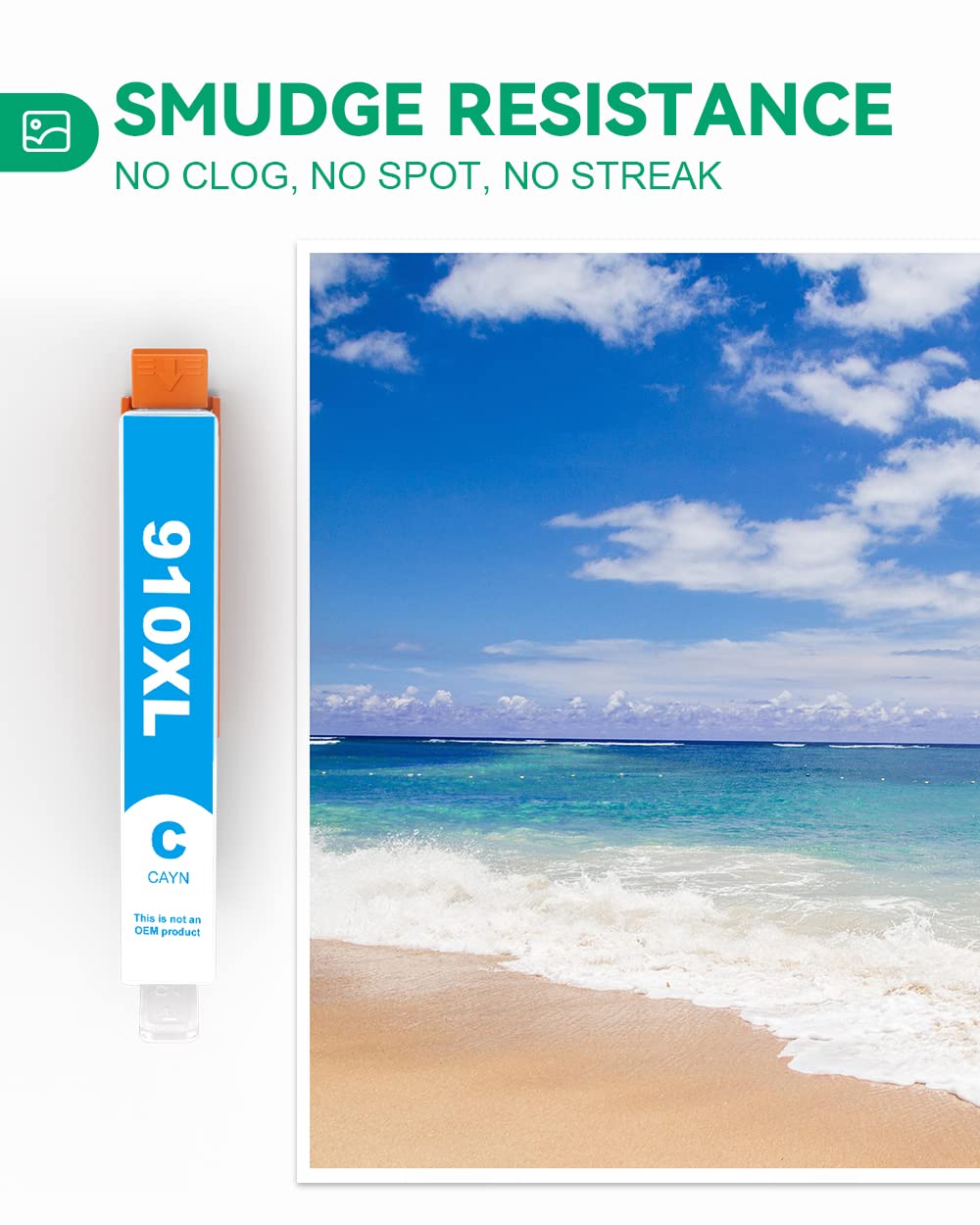 910XL Ink Cartridges Combo Pack [ Latest CHIP ] 8022 Ink Compatible Replacement for HP 910XL 910 XL Use with HP Officejet Pro 8010 Ink, Pro 8020 8025 8030 Printer (Black and Color, 4 Pack)