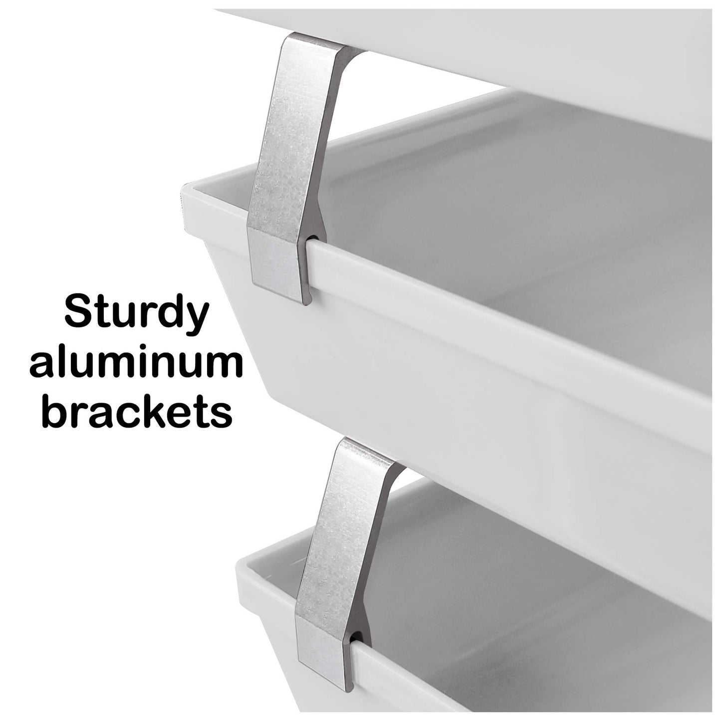 Acrimet Facility 3 Tier Letter Tray, Side Load, Letter Size/A4, Desktop File Organizer, Plastic (White Color)
