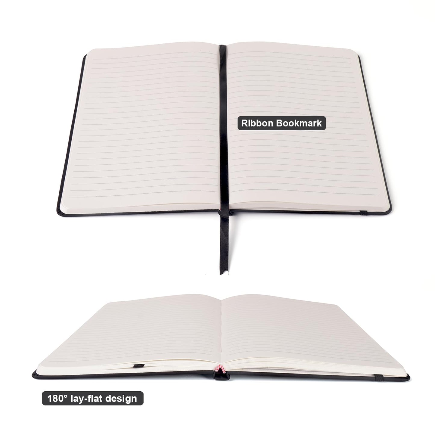 COMIX 12-Pack Lined Journal Notebooks - 240 Page, A5 Hardcover Notebook with Elastic Closure, 5.5"x 8.3"inchs, Ideal for Work, School & Travel, Gift for Women & Men.