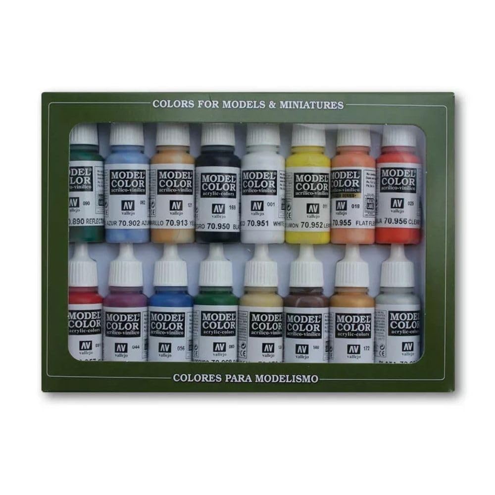 Vallejo Basic USA Colors Paint Set, 17ml