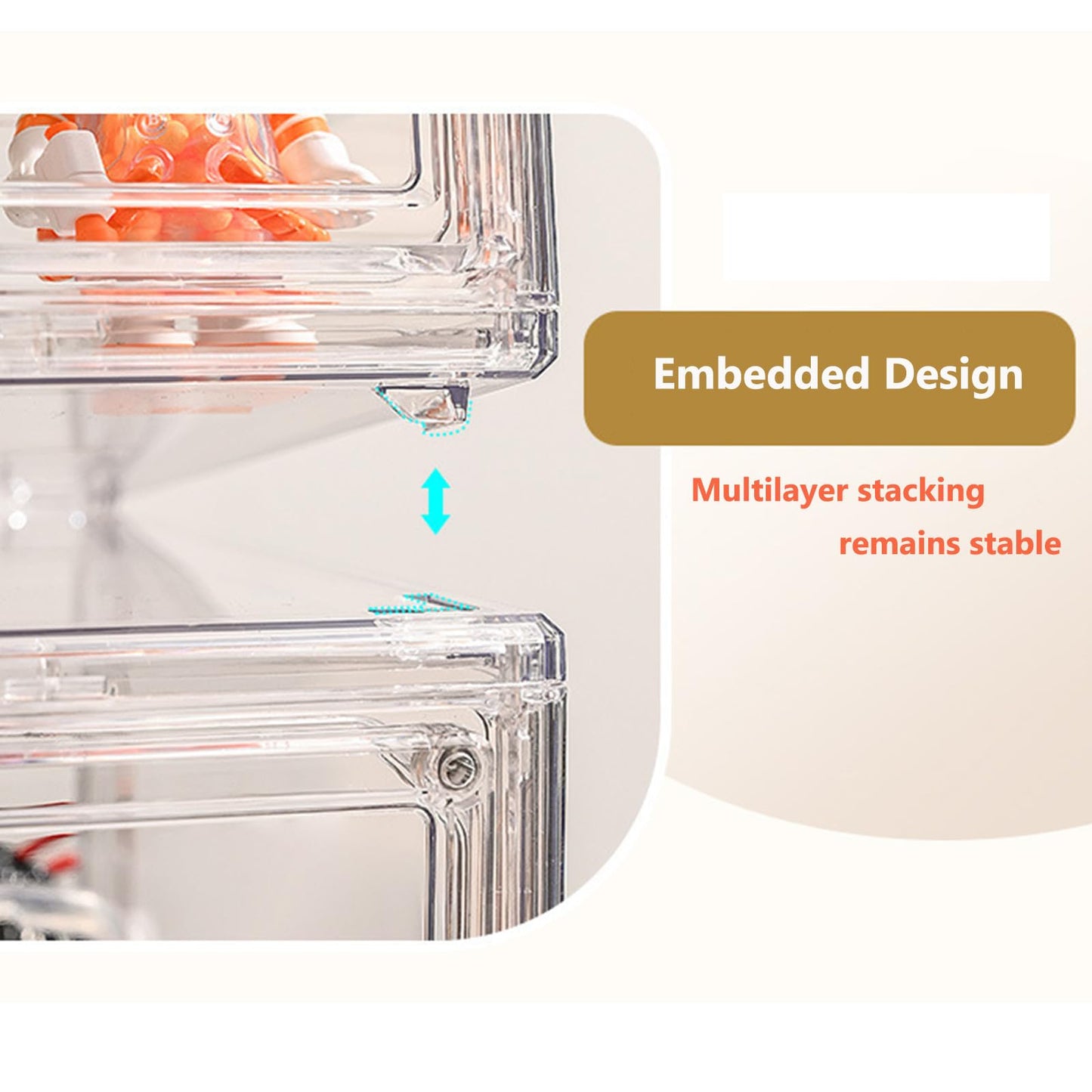 Clear Display Case for Figures, 3 Tier Adjustable Display Stand, Acrylic Display Box with Magnetic Door, Display case for Figures, Dustproof Showcase for Collectibles (3, Transparent-3 Pack)