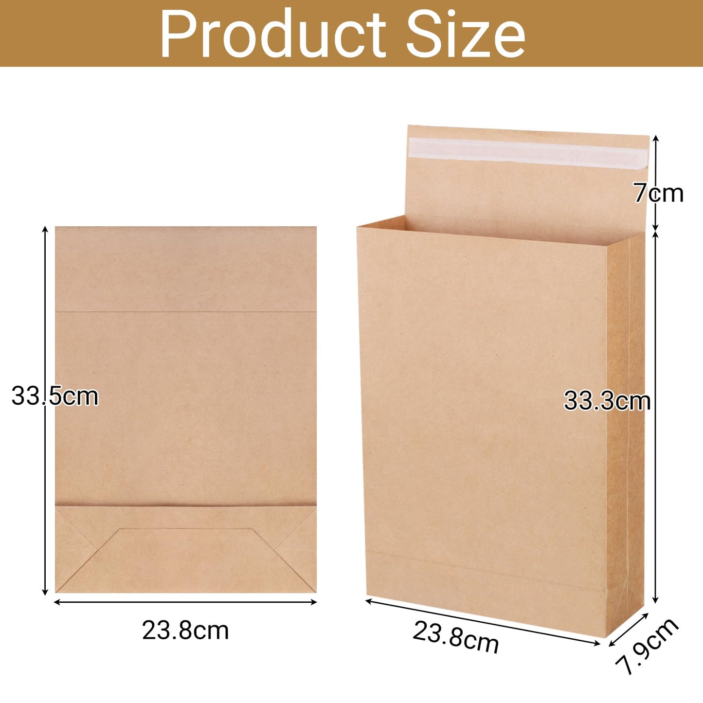 zmybcpack 50 Pack 9.4" x 13.2" Expandable Catalog Envelopes, Large Kraft Document Envelopes Self Seal Envelope Mailing for Documents, Magazines, Photos