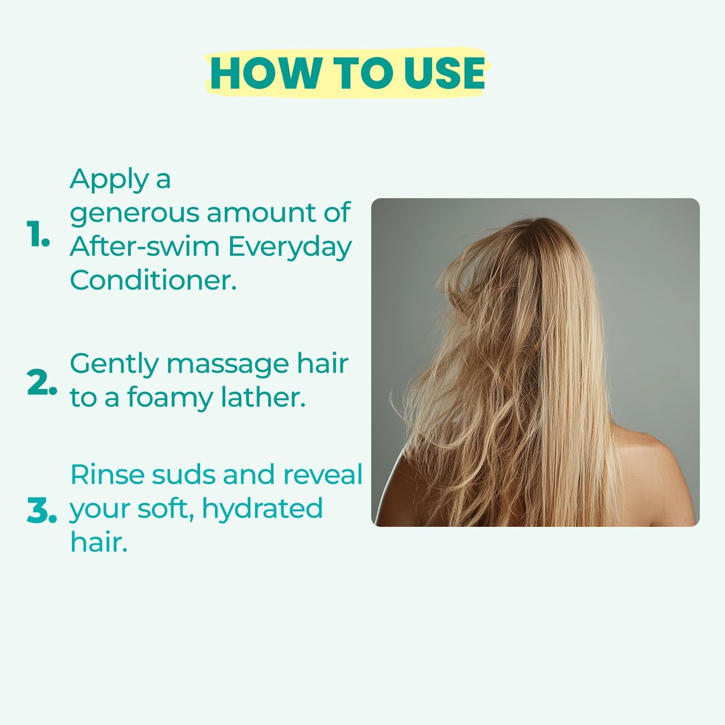 AQUA GUARD Everyday Conditioner for Pool Moms and Swimmers - Smoothes, Softens & Protects Hair - Paraben and Gluten Free, Vegan, Color Safe, Leaping Bunny Certified (2 Bottles)
