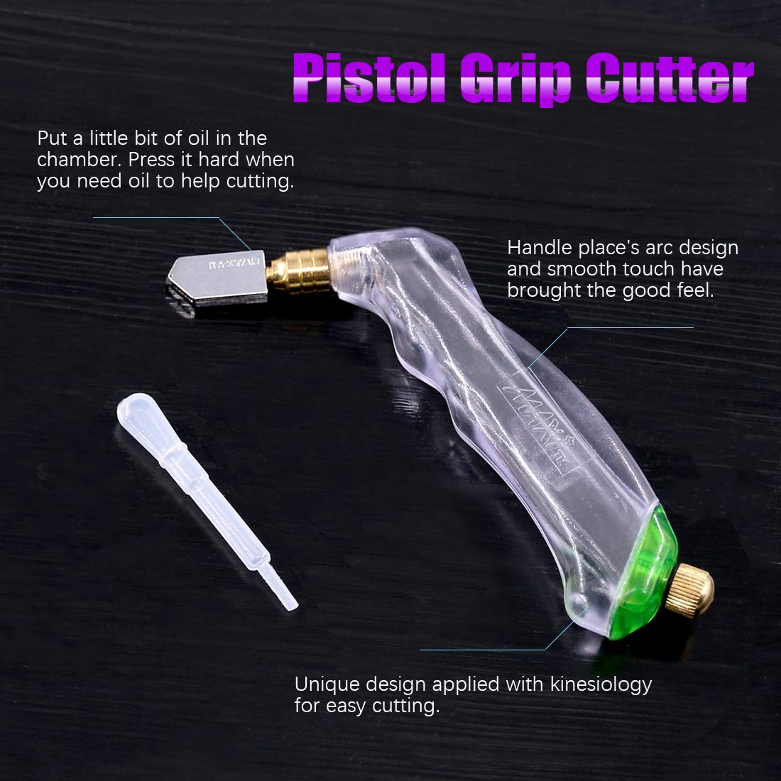 Swpeet Heavy Duty Glass Running Pliers, Breaker Grozer Pliers and Grip Oil Feed Glass Cutter Kit, Professional Stained Glass Cutting Tool with Extra Rubber Tips Perfect for Stained Work