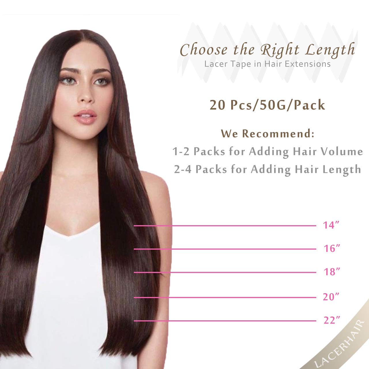 Lacer Hair Natural Hair Remy Tape in Human Hair Extensions #8G/60A Light Ash Brown to Light Platinum Blond Dip Dyed Seamless PU Skin Weft Real Remy Invisible Hair Double Side 50g 20pcs 18inch
