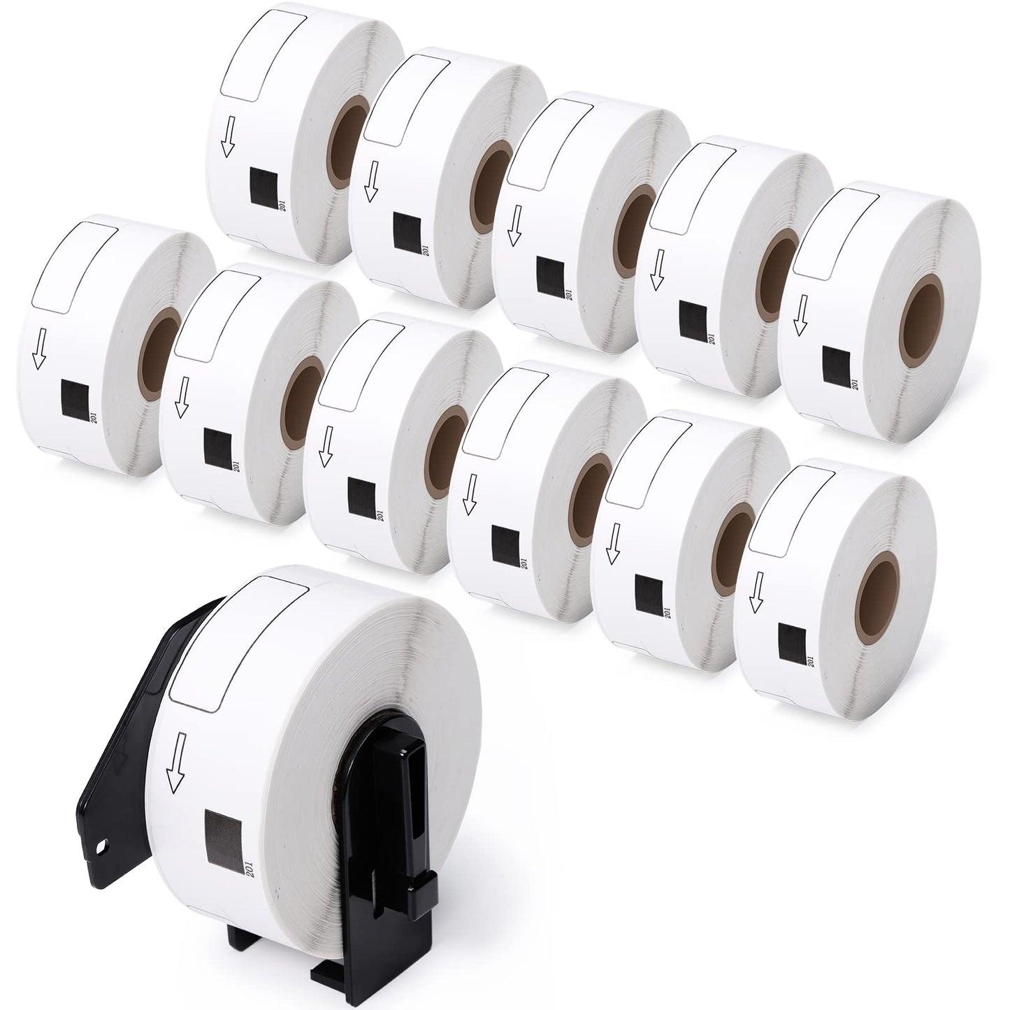 Label KINGDOM Replace for Brother DK-1201 (1.1" x 3.5") Standard Address Labels for QL 800 820NWB 700 Printers, Die-Cut 29mm x 90mm, 400 Labels/Roll, 1 Frame+12 Rolls