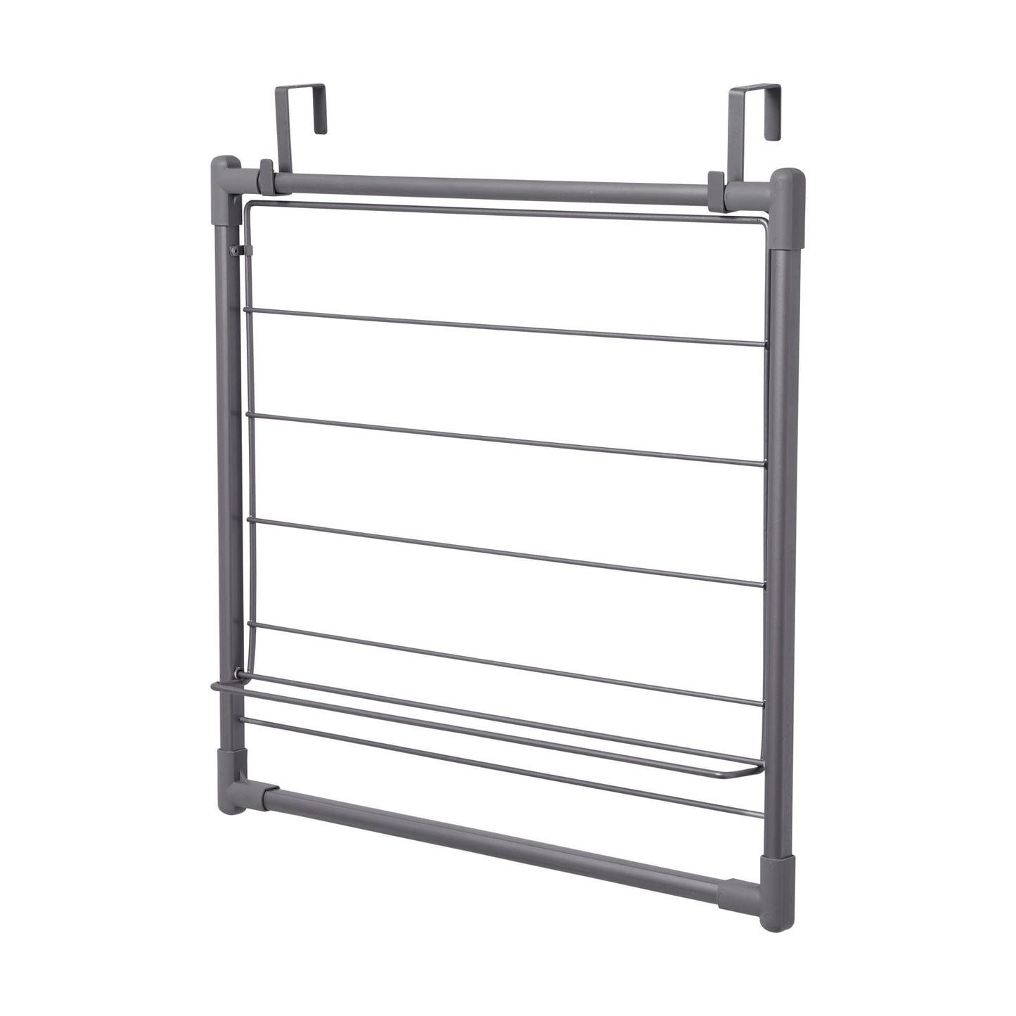 Household Essentials Metal Expandable Over The Door Drying Rack, Gray