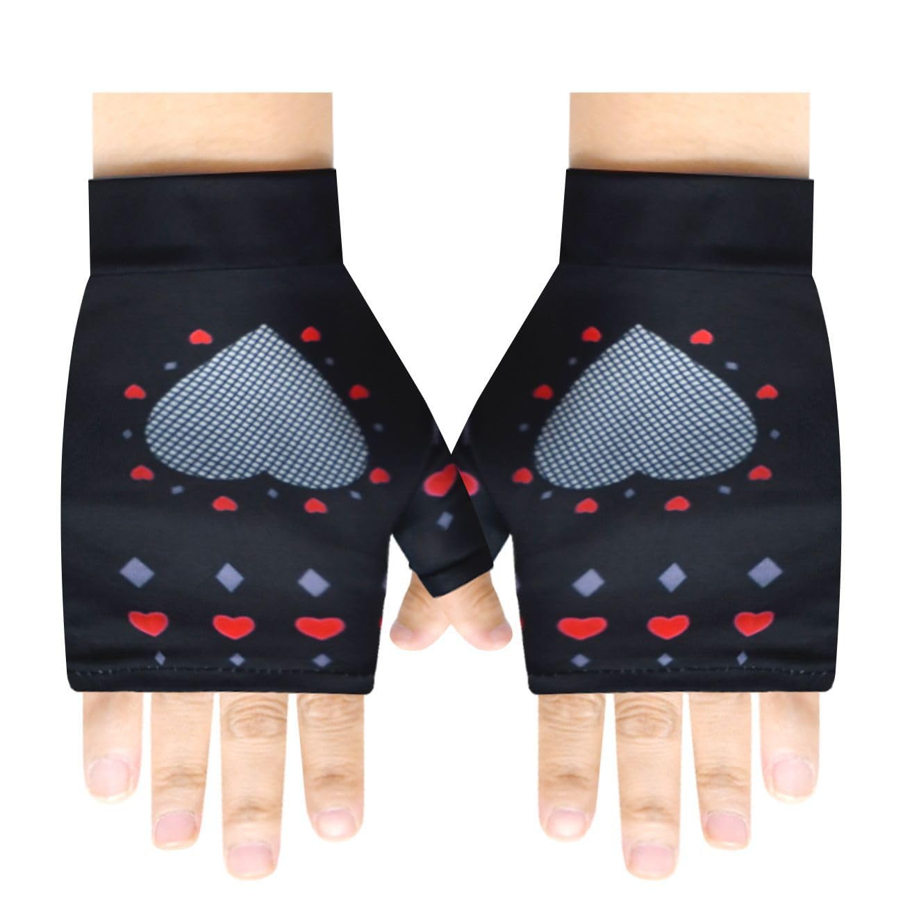 Puppyhao 4Pcs Rise of Red Costumes for Girls Red Descend Costume Wig Bag Gloves Princess Party Dress up Halloween Outfits