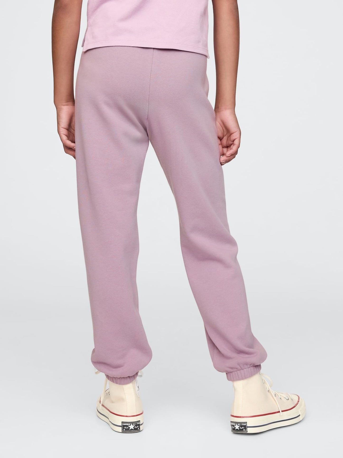 GAP Girls' Logo Pull-on Jogger Fleece Sweatpants, Amethyst Purple, X-Large