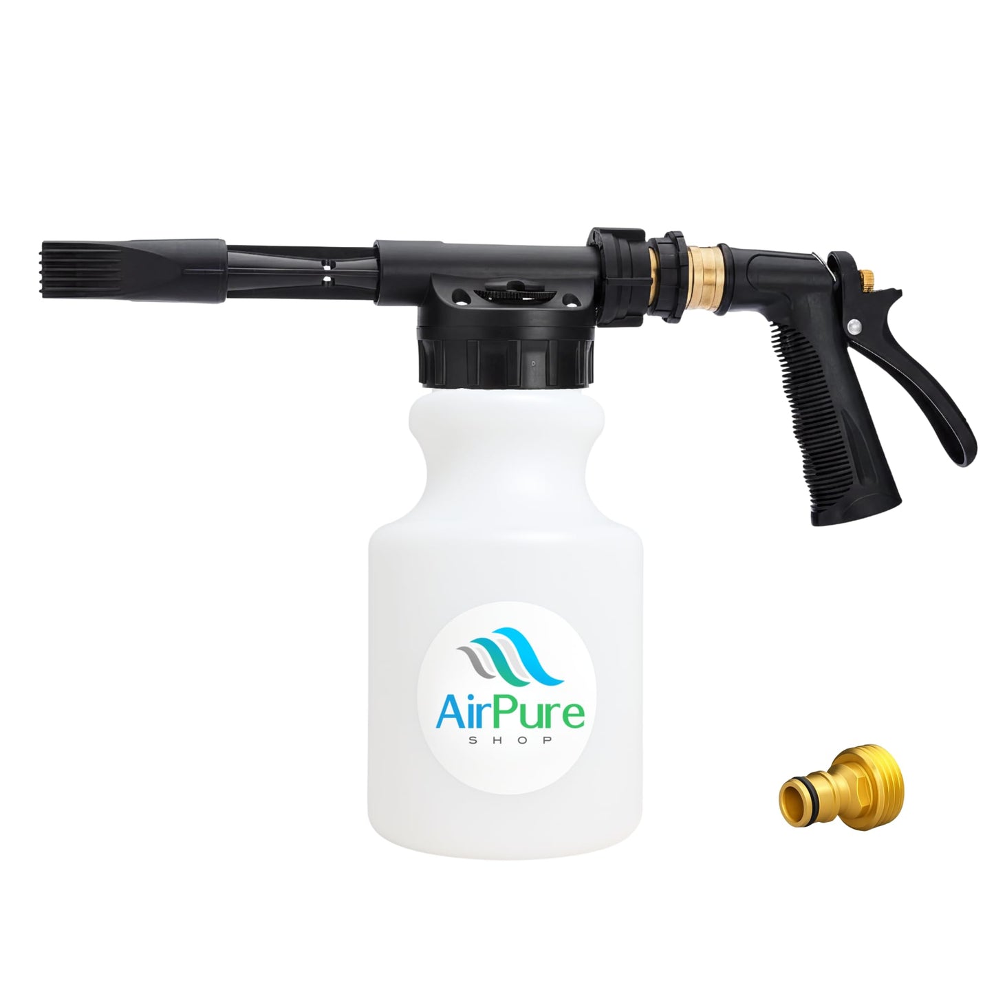 Air Pure Shop Coil Cannon Cleaner Mixing Sprayer, 2L Bottle, Automatic Dilution, Foaming Wand, HVAC Coil Cleaner, Car Detailing, Outdoor Equipment Cleaning