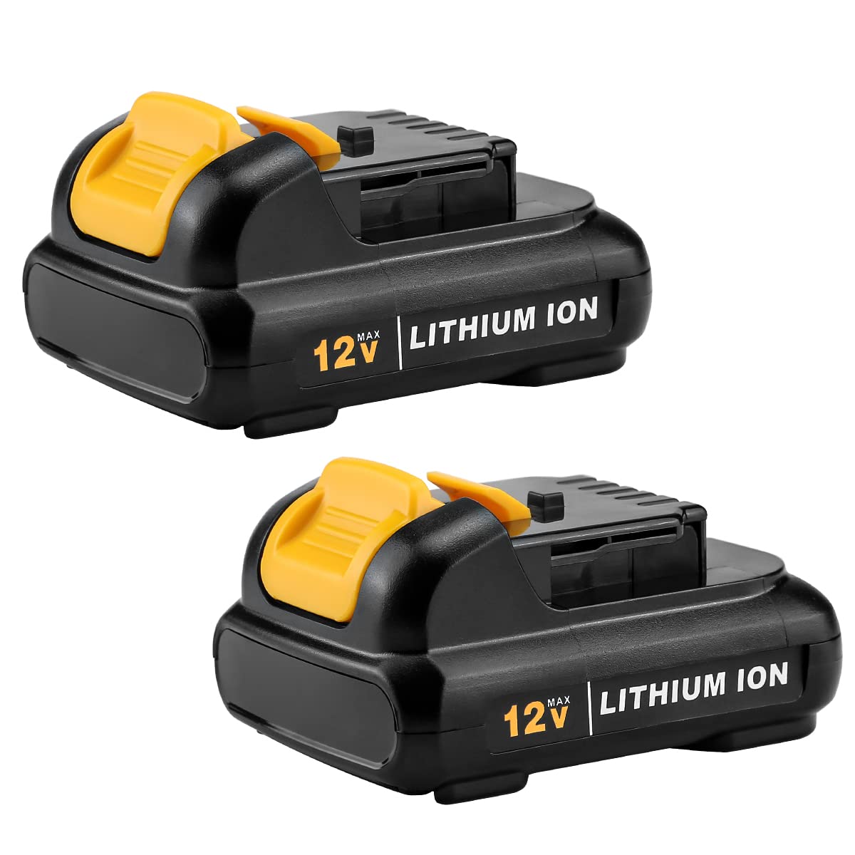 Ahomtikk 2Pack 4000mAh 12V Li-ion Replacement for Dewalt 12V Battery DCB120 DCB121 DCB123 DCB122 DCB124 DCB125 DCB127 for 12V Dewalt Battery