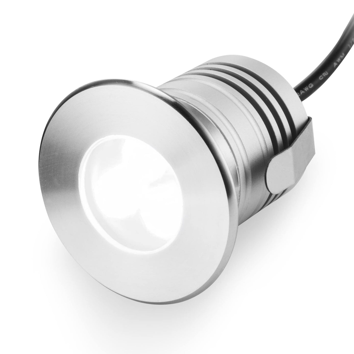 CNBRIGHTER LED Underwater Pool Lights, 3W 12V-24V DC, IP68 Waterproof, Stainless Steel Aluminum, lamp for Inground Swimming Pools Ponds Fountains Steps,Cool White(6000K)