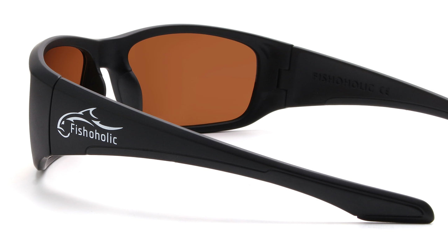 Fishoholic Polarized Bi-Focal Fishing Sunglasses with Reader Magnification (1.5x, 2.0x, 2.5x Options) and UV400 Protection