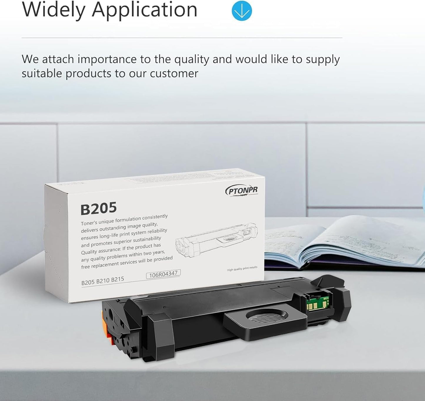 B205 B210 B215 Black Toner Cartridge High Yield 1 Pack Replacement for Xerox 106R04347 Toner Cartridge B215 B205 B210 Printer