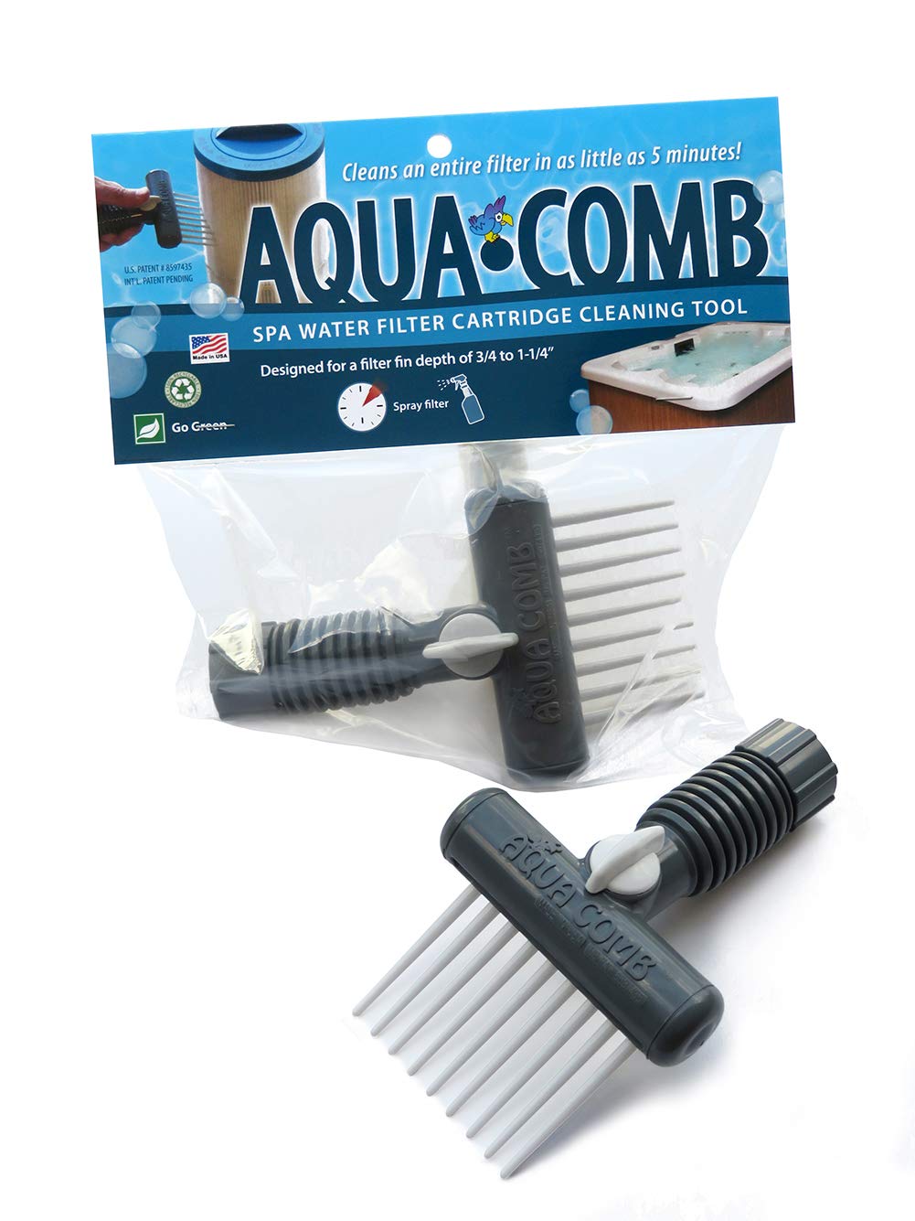 Aqua Comb Spa Filter Cartridge Spray Cleaner Tool