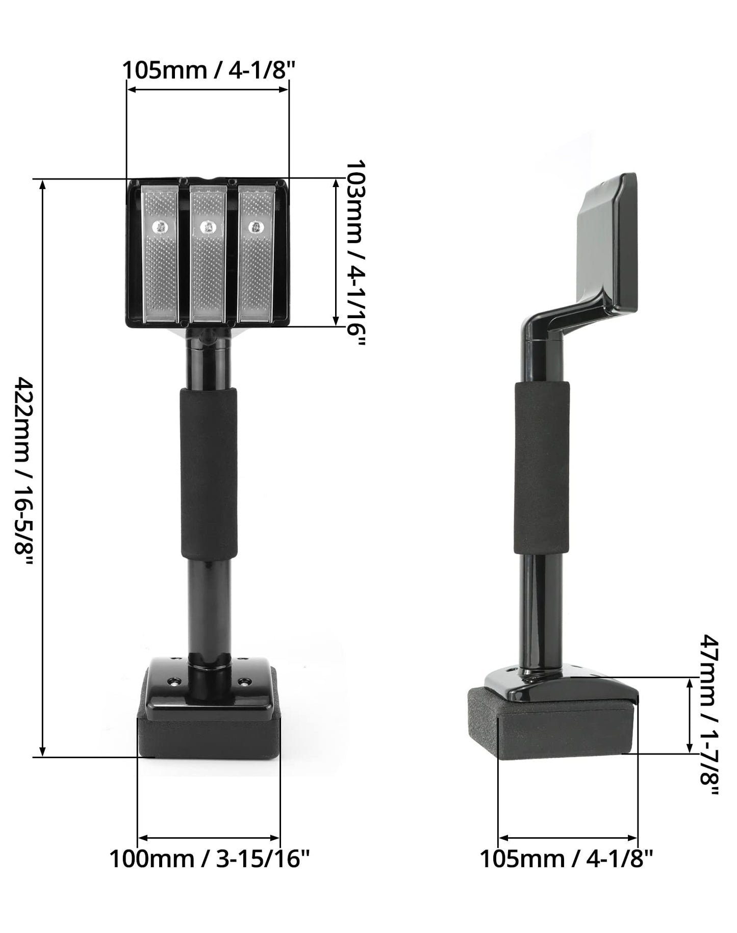 QWORK Economy Carpet Knee Kicker, Non-Adjustable Carpet Stretcher Knee Kicker, Wide Steel Head for Maximum Grip On Carpet