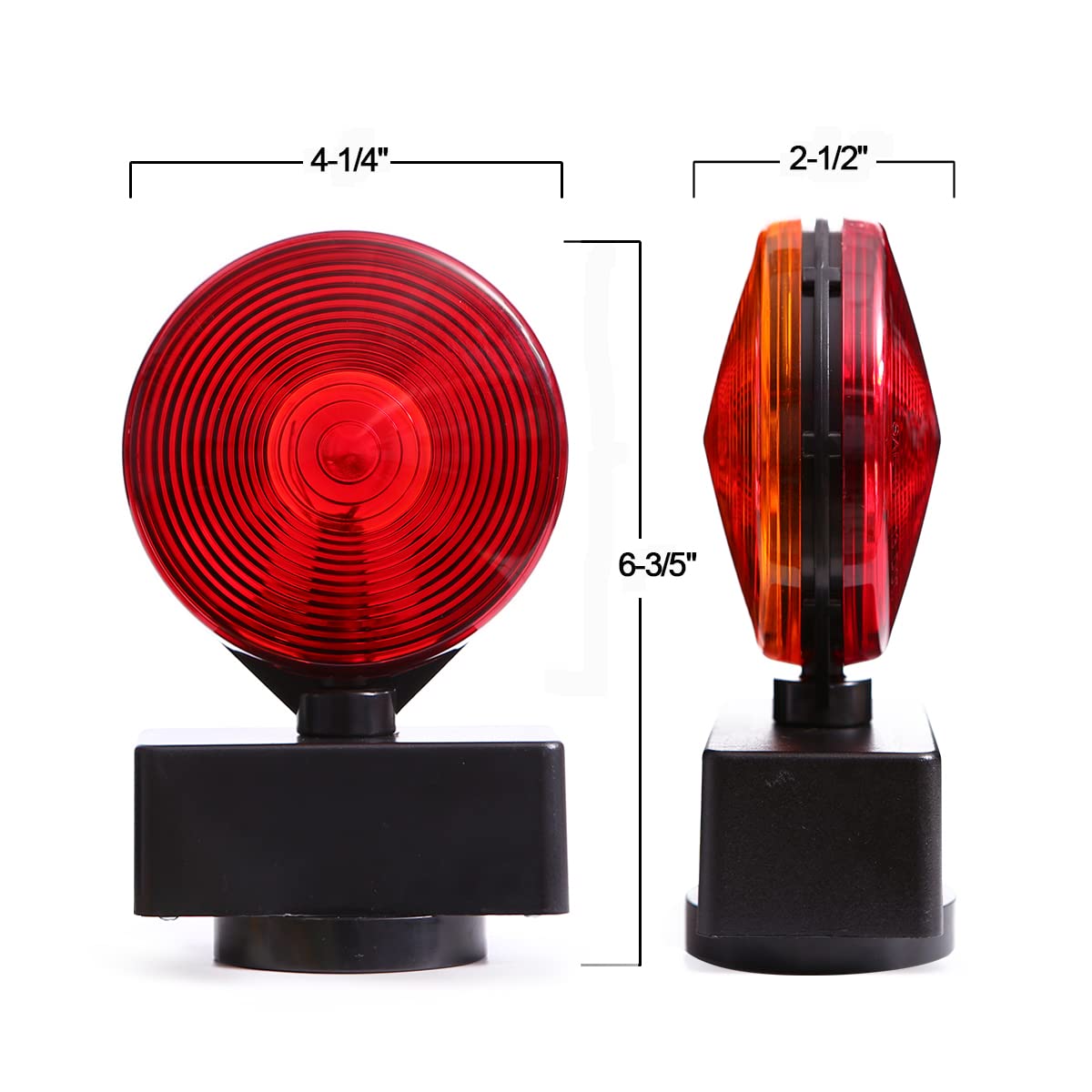 CZC AUTO 12V Two Sided Magnetic Towing Light Kit for Trailer RV Boat Truck -Magnetic Strength 55 Pounds
