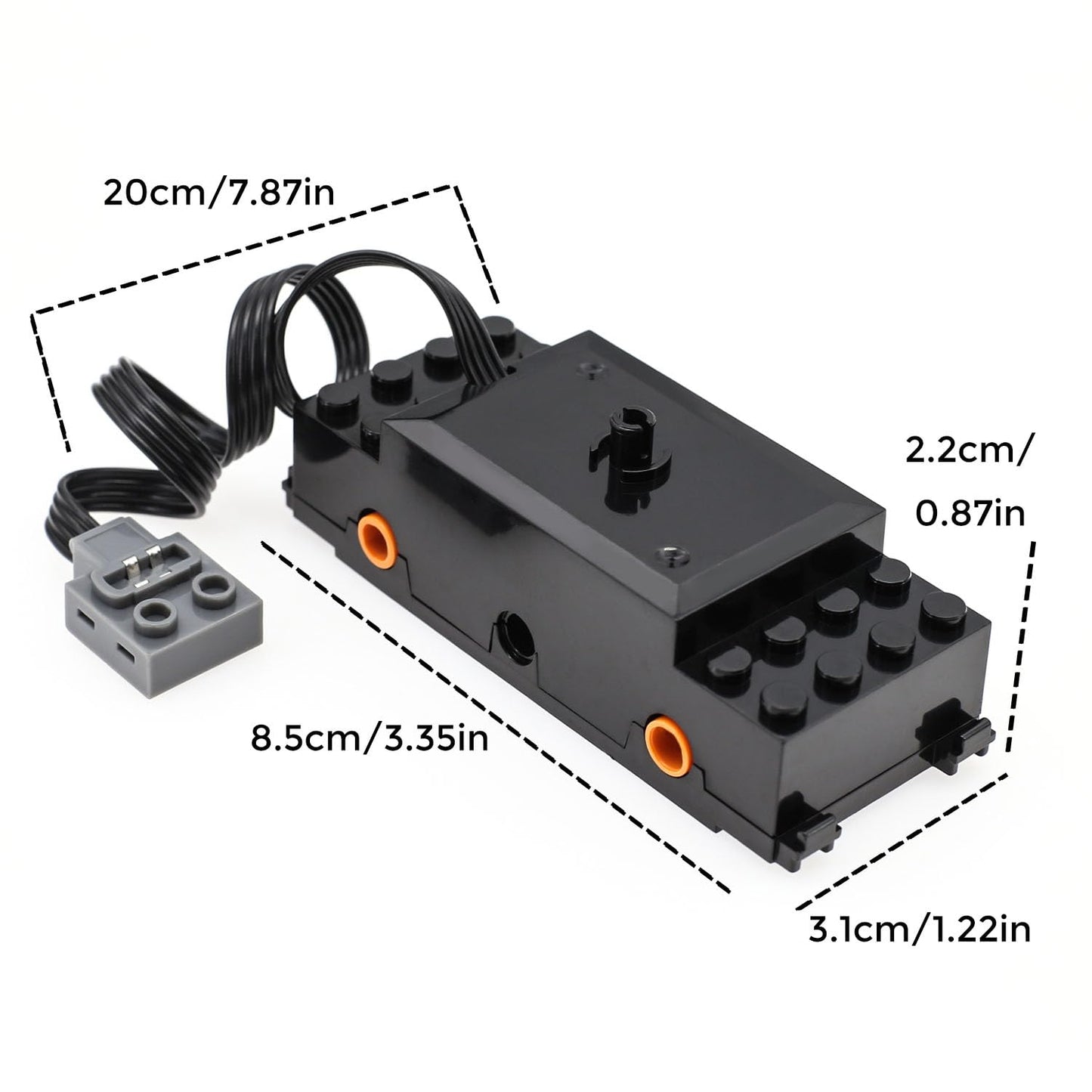 BrickBounty 4-in-1 Train Motor Set Remote Control Kit Technical Parts, MOC Control Function Power Functions for STEM Assembled Building Block