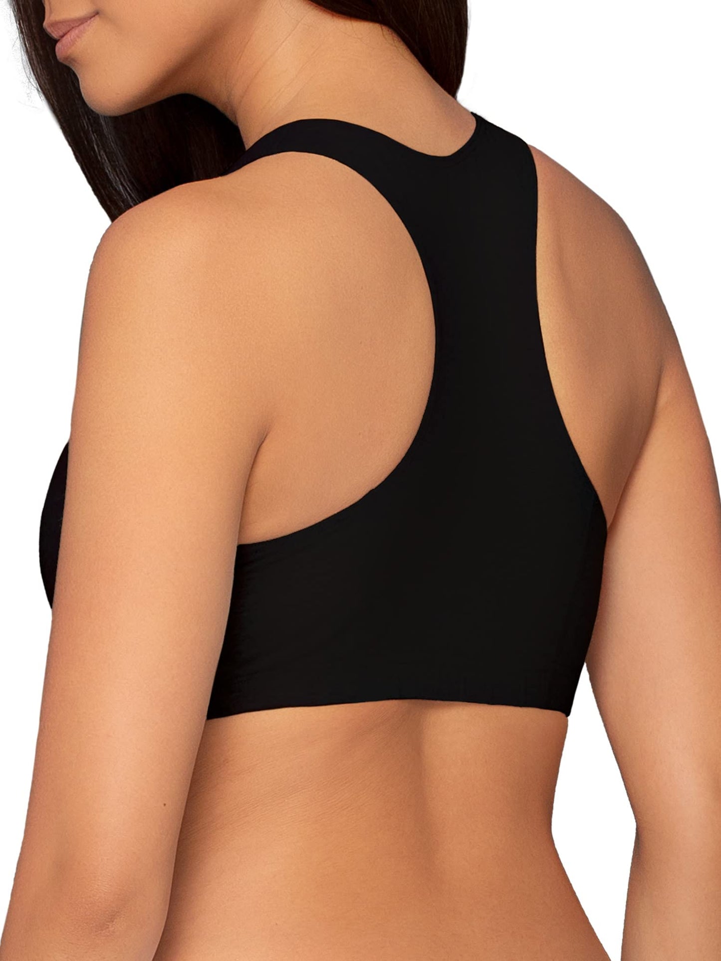Fruit of the Loom Women's Built Up Tank Style Sports Bra, Heather Grey W. Black/White/Black/Heather Grey W. Black/White/Black, 42