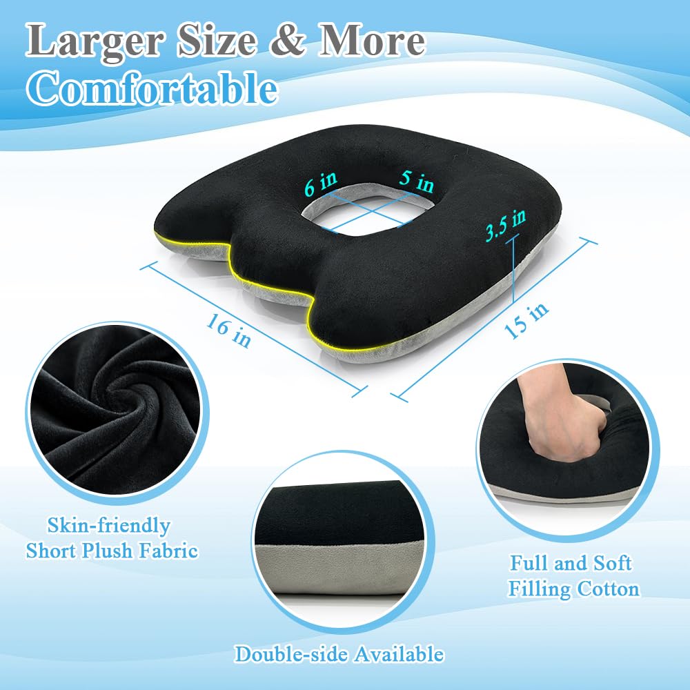 Bed Sore Cushion for Butt Donut Pillow for Tailbone Pain Relief Sitting Hemorrhoid Pillows Donut Postpartum Doughnut Pillow Pressure Ulcer Cushion Sitting Medical Donut Seat Cushion After Surgery