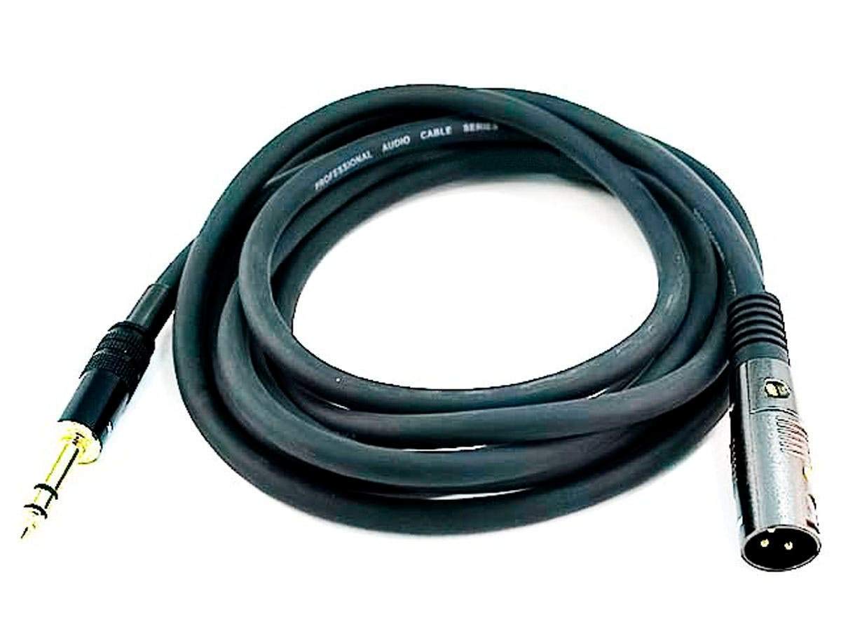 Monoprice 104763 15-Feet Premier Series XLR Male to 1/4-Inch TRS Male 16AWG Cable