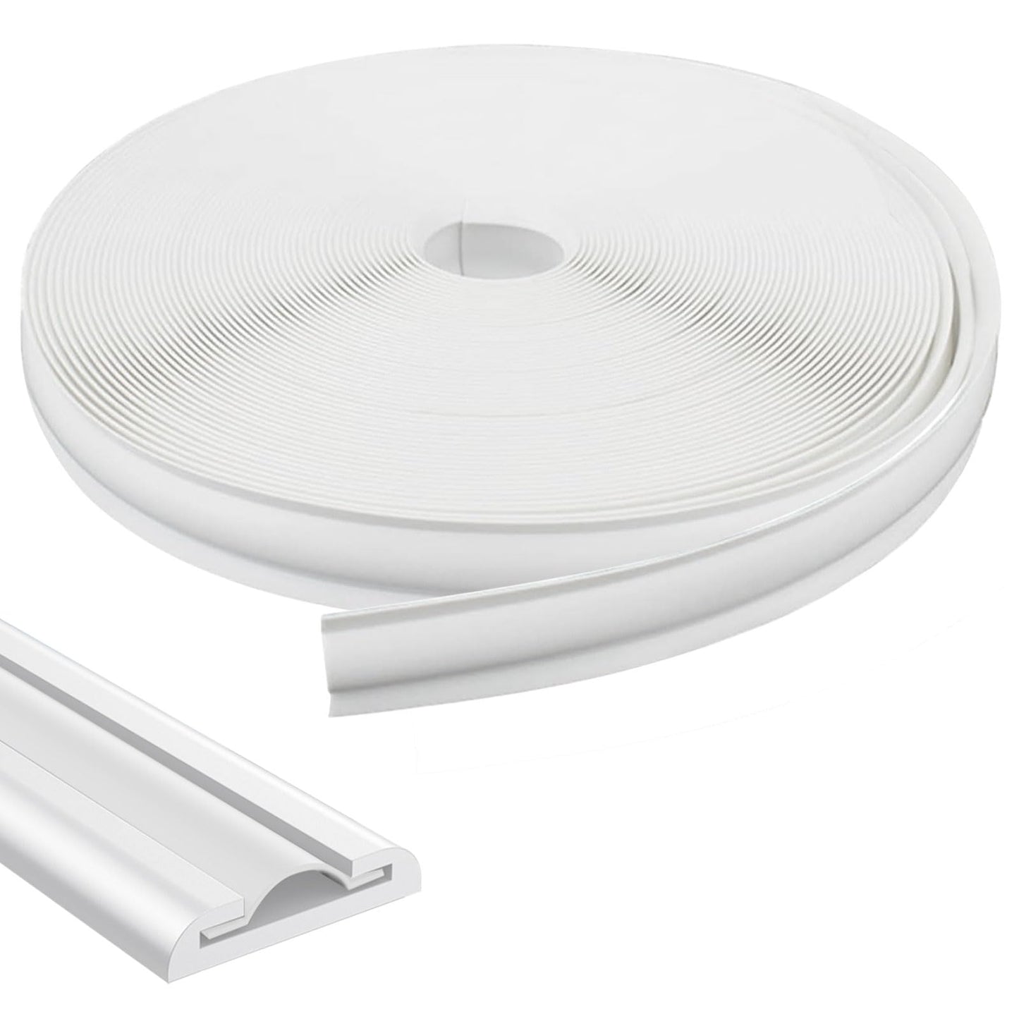 1" RV Vinyl Trim Molding Insert (100 ft), Heavy Duty RV Camper Travel Trailer Screw Cover, Gutter Corner & Roof Edge Track for RV Camper Travel Trailer, Durable Outside Seam Channel, White