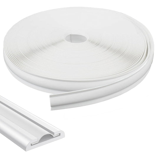 1" RV Vinyl Trim Molding Insert (100 ft), Heavy Duty RV Camper Travel Trailer Screw Cover, Gutter Corner & Roof Edge Track for RV Camper Travel Trailer, Durable Outside Seam Channel, White