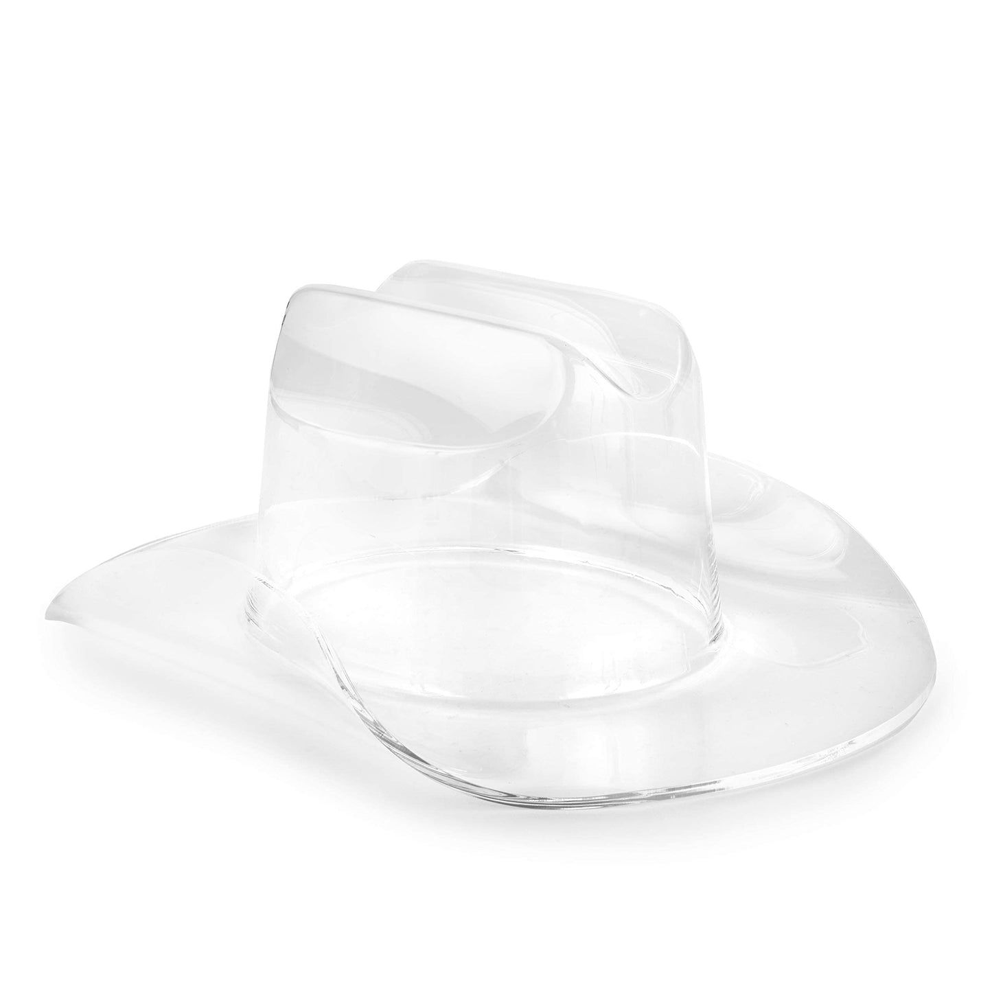 Huang Acrylic Large Clear Cowboy Hat | Perfect for Home Decor, Chips and Dip, Ice Bucket/Cooler, Fruit Bowl, Flower Vase, & More | Durable Construction, Easy to Clean