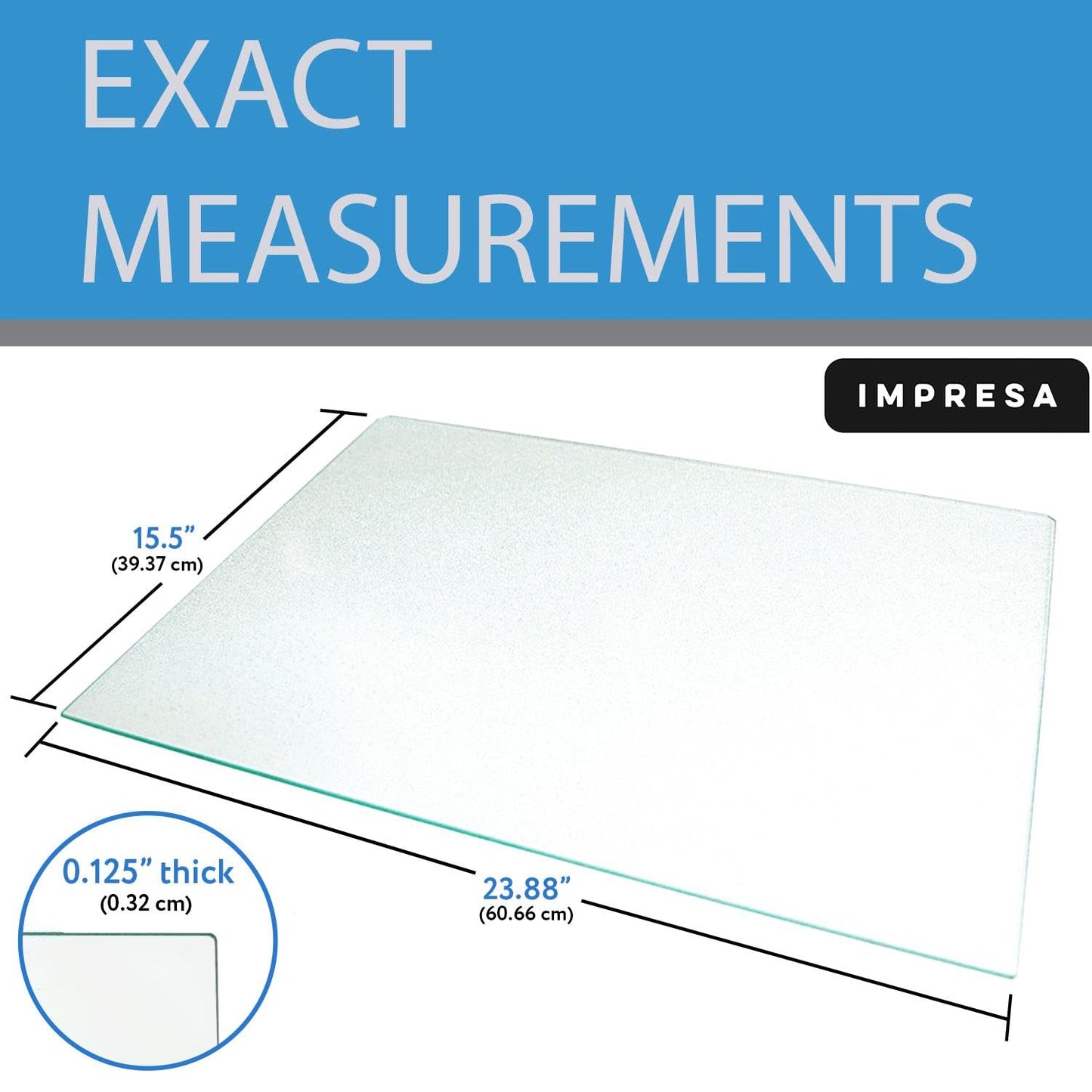 Frigidaire-Compatible Refrigerator Glass Pan Cover Insert - Equivalent to 240350608 / AP2115928 - Crisper Pan Frame Insert 24 x 15.5'' - By Impresa Products
