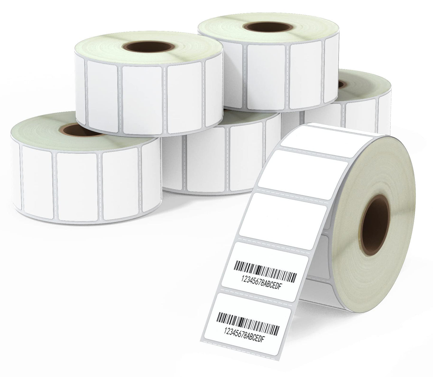 BETCKEY - 1.5" x 0.85" (38 mm x 22 mm) All Purpose Labels Compatible with Zebra & Rollo Label Printer,Premium Adhesive & Perforated [6 Rolls, 9000 Labels]