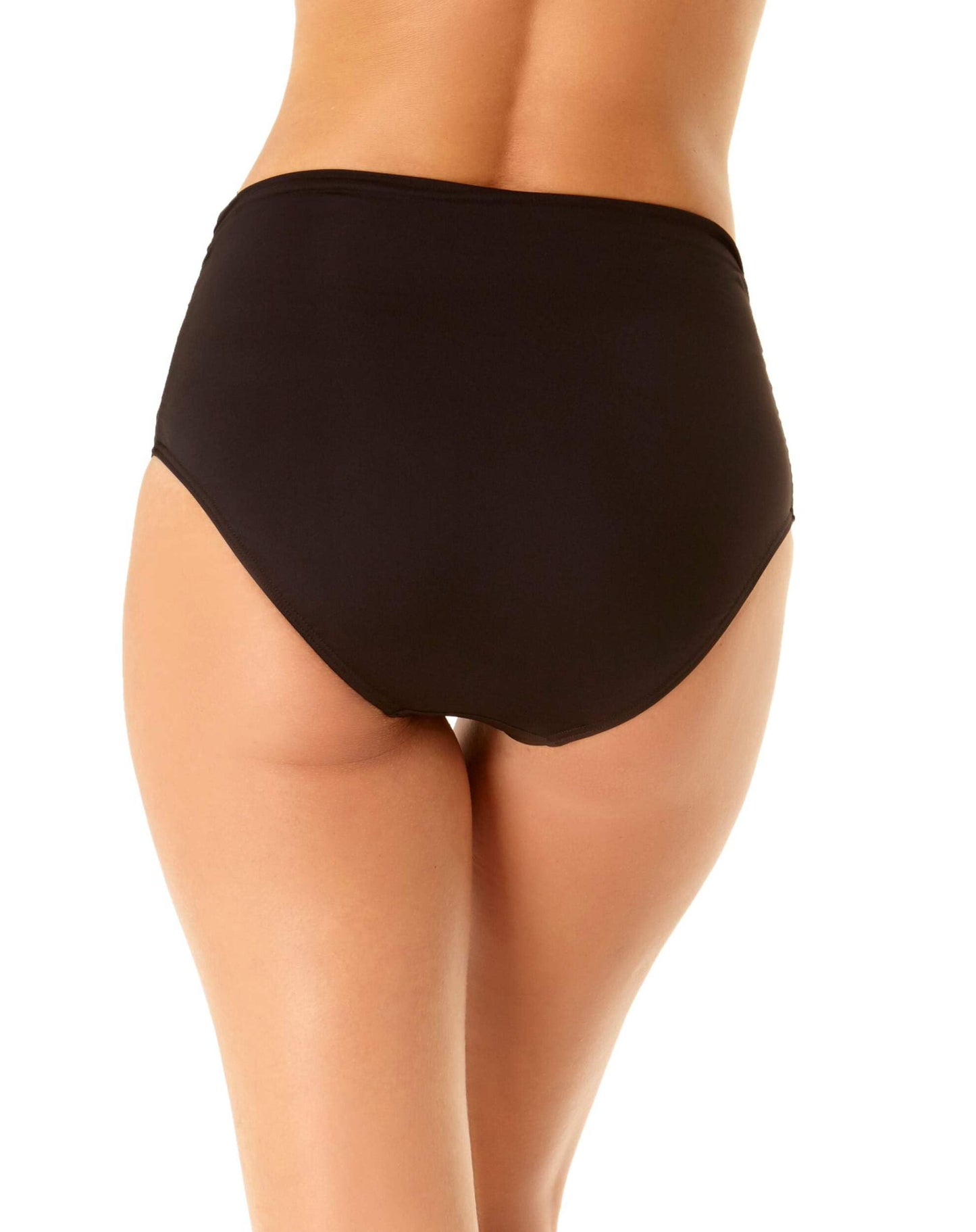 Anne Cole Women's Convertible High Waist Bikini Swim Bottom, Black, S