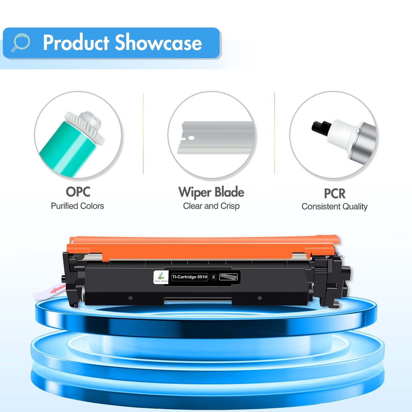051H 051 Toner Cartridge Compatible for Canon 051H High-Yield Black Toner Cartridge 051 CRG-051H CRG051 for ImageCLASS MF264dw MF267dw MF269dw LBP162dw LBP161dn MF266dn MF263dn Printer 2-Pack