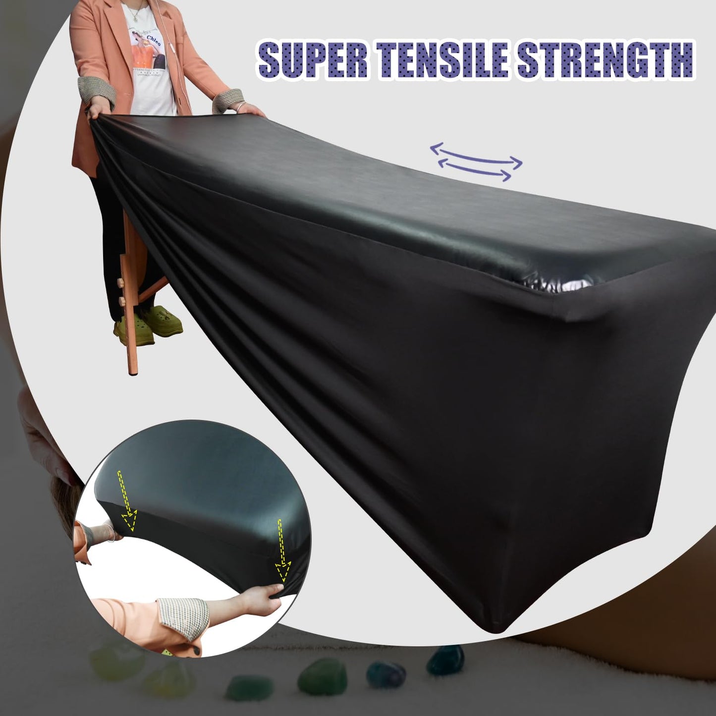 32-inch PU Leather Massage Table Cover (1-Pack) | Wipeable, Reusable & Waterproof Protector | Ideal for Salons, Spas, and Home Use