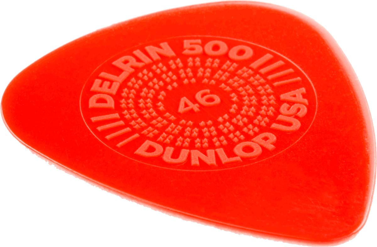 Jim Dunlop Delrin 500 Prime Grip .46mm Guitar Picks (450R.46)