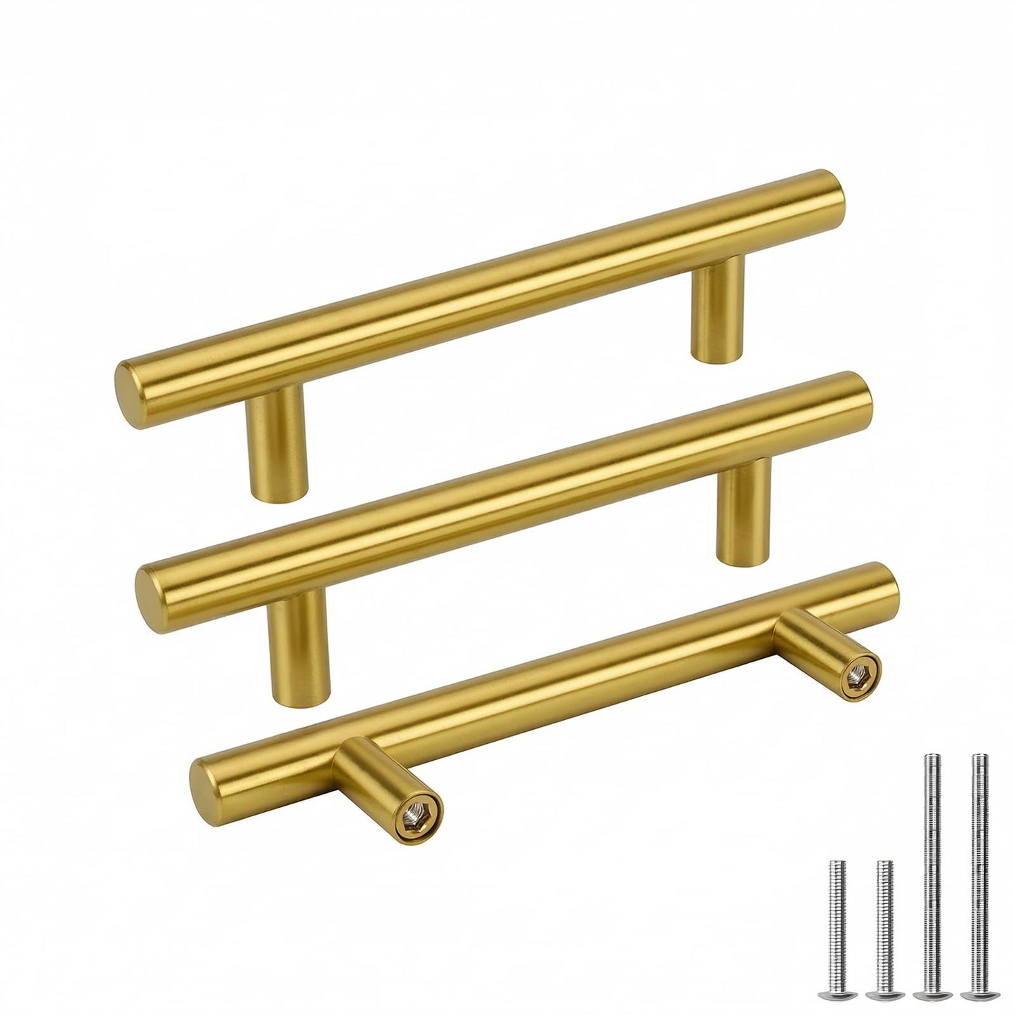 goldenwarm 30 Pack Gold Cabinet Pulls 96mm 3-3/4in Hole Cente Drawer Handles Brushed Gold Drawer Pulls Kitchen Cupboard Handles Cabinet Door Handles Kitchen Cabinet Hardware