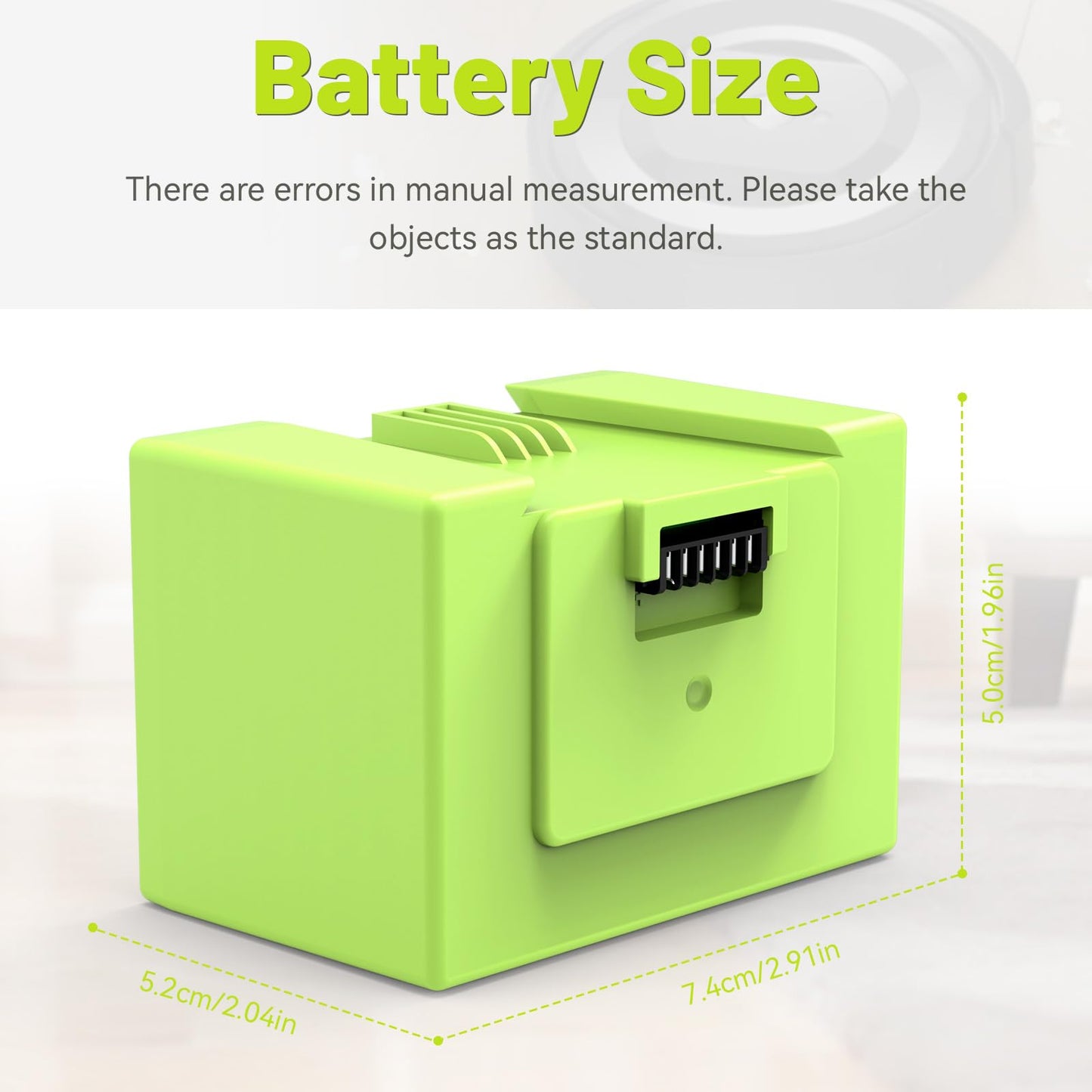 5000mAh 14.4V Battery Compatible for iRobot Roomba E5 5134 5150 5158, E6 6198 6134 6199, i7 i7+7150 7550 i7550 i7558, i3 i3+ 3150 3550 3558 i4 i4+ 4150 4550 4552 4192 4624864 ABL-D1 Vacuum Cleaner