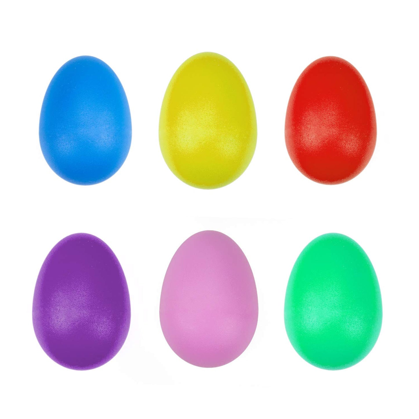 Foraineam 60 Pieces Plastic Egg Shakers - Colorful Easter Egg Maracas Musical Instruments - Percussion Music Eggs Noisemaker for Party Favors & Music Learning