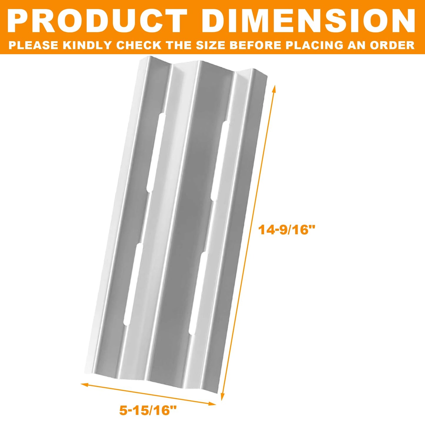 Grill Replacement Parts for Napoleon LD32558 LDS32558P 85-3082-4 85-3116-6, Stainless Steel Heat Plates and Burners for Napoleon Legend 410, 410SB, Small Spaces 325 649, SE325, T325, 3 Pack