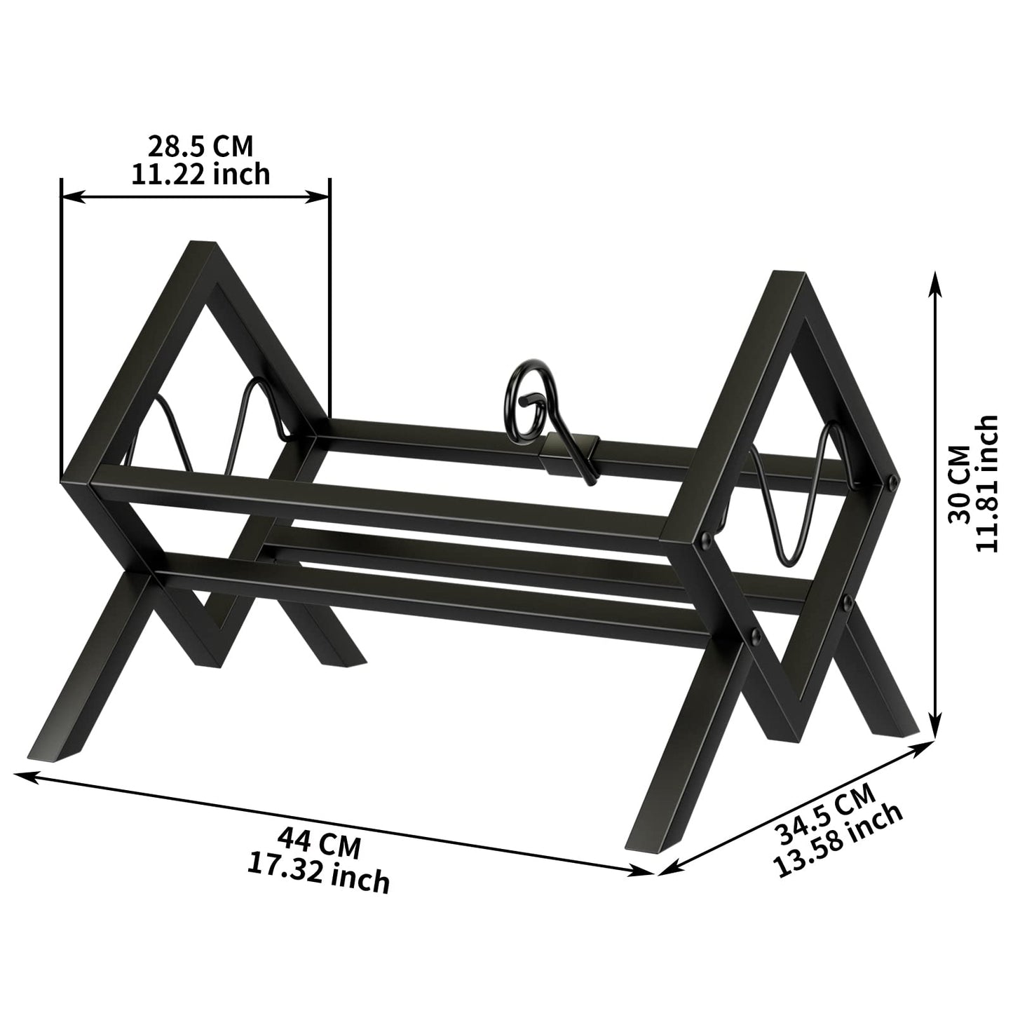 EKNITEY Vinyl Record Storage Holder - Metal Record Stand 80-100 LP Storage Vinyl Organizer for Albums Audio Easy to Assemble Black