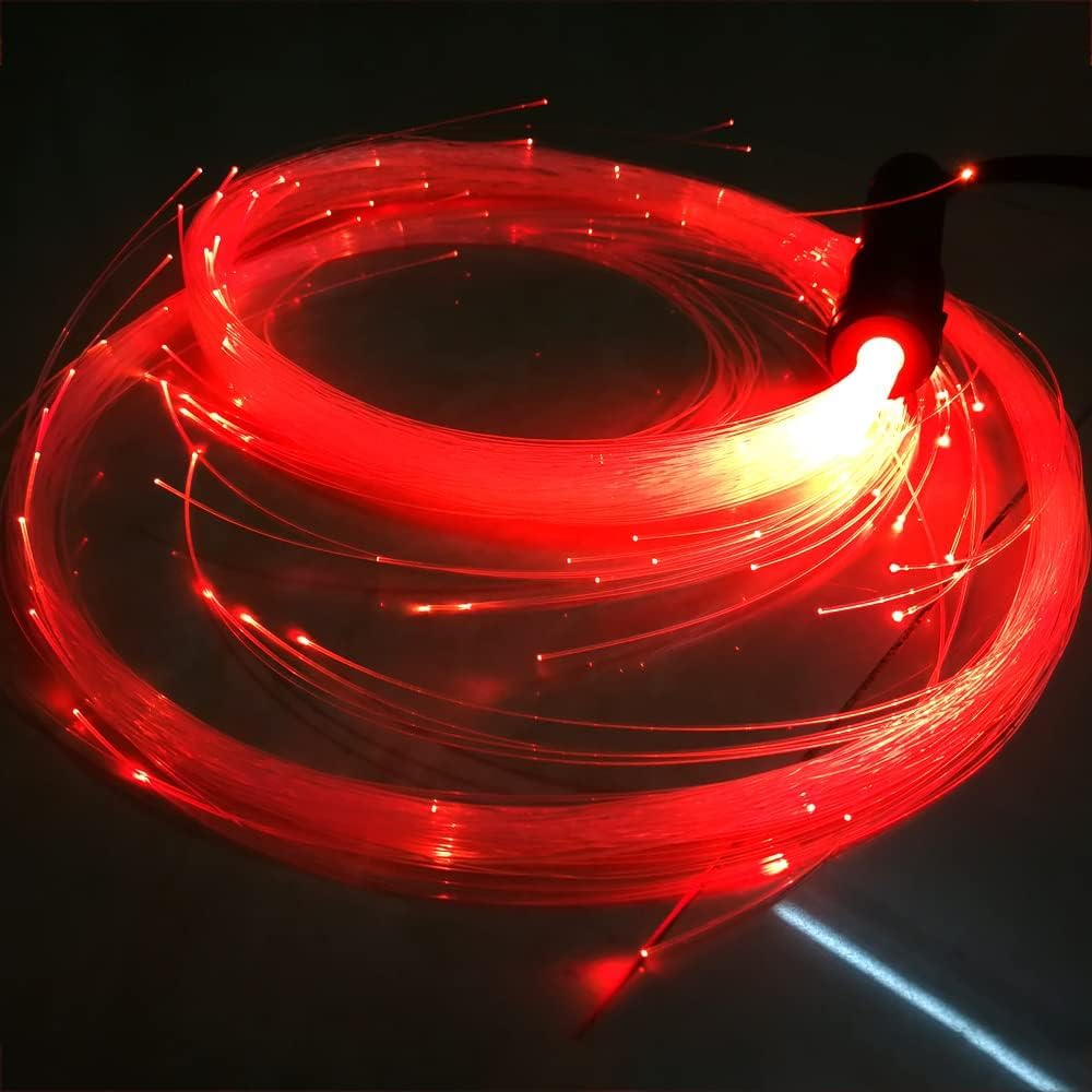 AMKI Fiber Optic Whip, Dance Flow Pixel Whip Super Bright Light Up Rave Toy 40 Color Effects Mode 360° Swivel for Dancing, Parties, Light Shows, EDM Music Festivals