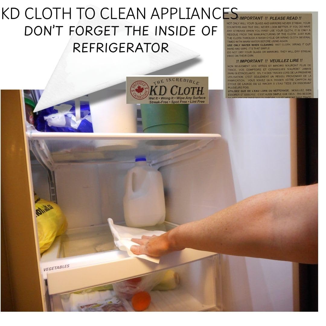 KD Cloths - 5 Pack Lint Free Reusable Machine Washable Towels for Streak Free Windows and Mirrors
