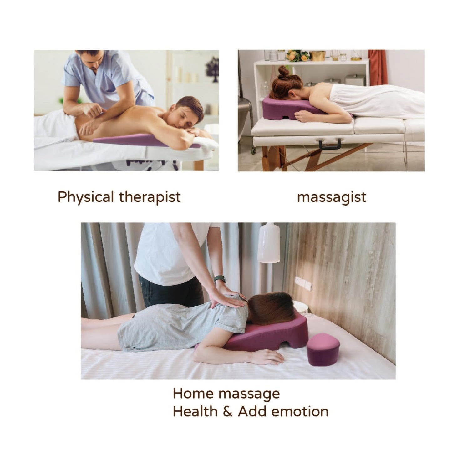 ProdigyTW 3 in 1 Face Down Pillow, Massage Pillow face Down, Wedge Pillow for Sleeping, Prone Pillow,Massage Table Portable,Removable Cover (2 Colors)