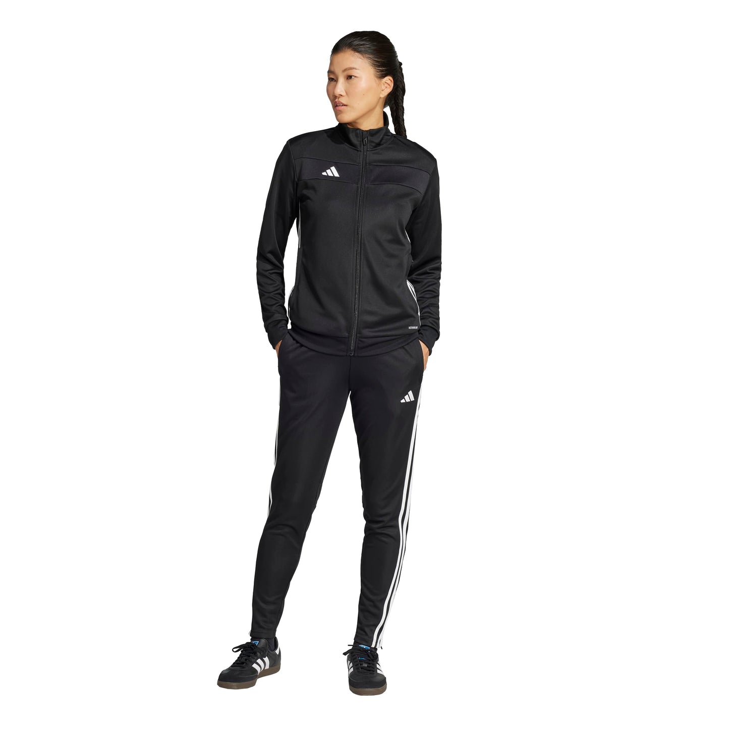 adidas Womens Tiro 25 Essentials Training Soccer Pants,Black/White,X-Large