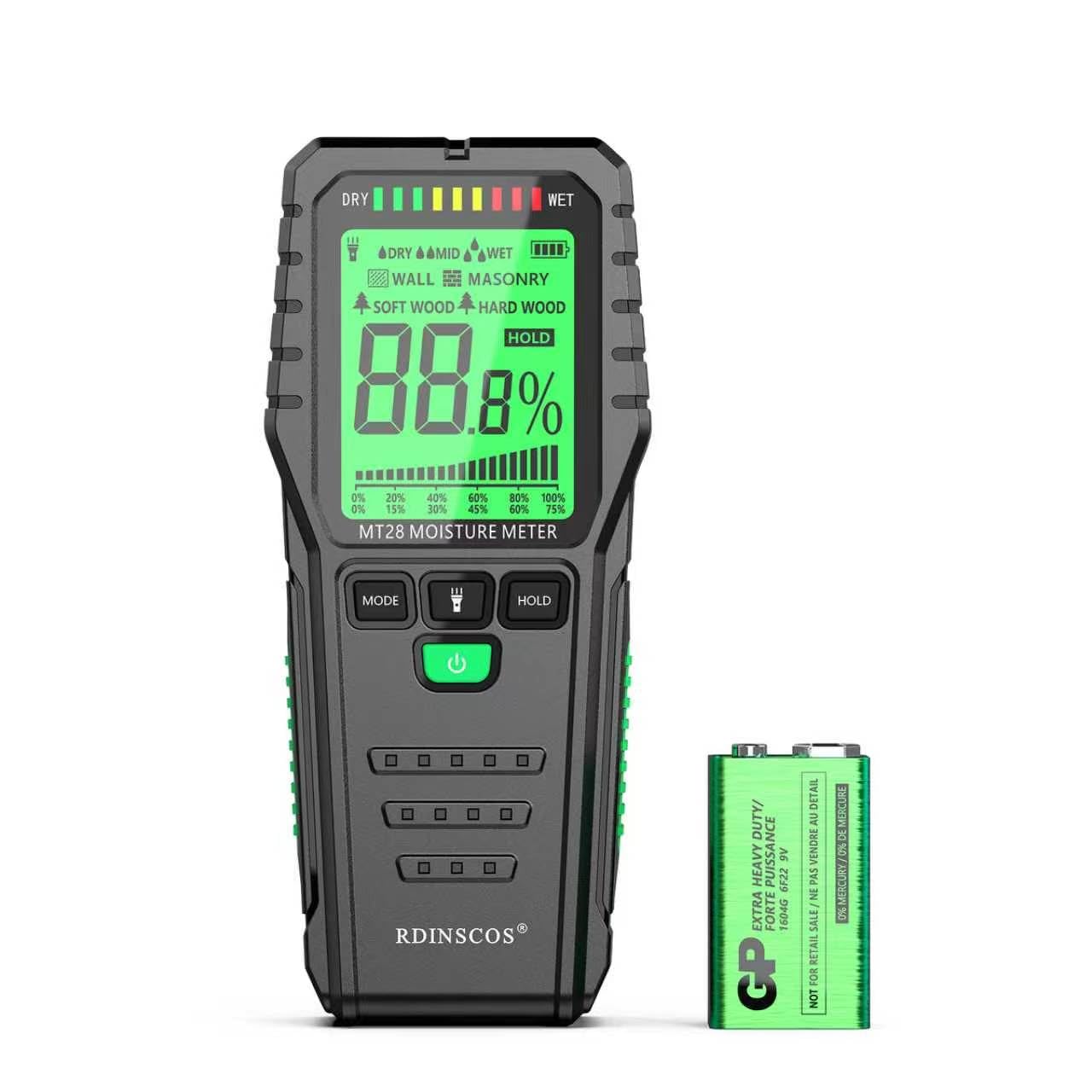 Wood Moisture Meter Pinless Moisture Meter Firewood Detector Humidity Water Leak Lumber Portable Detectors
