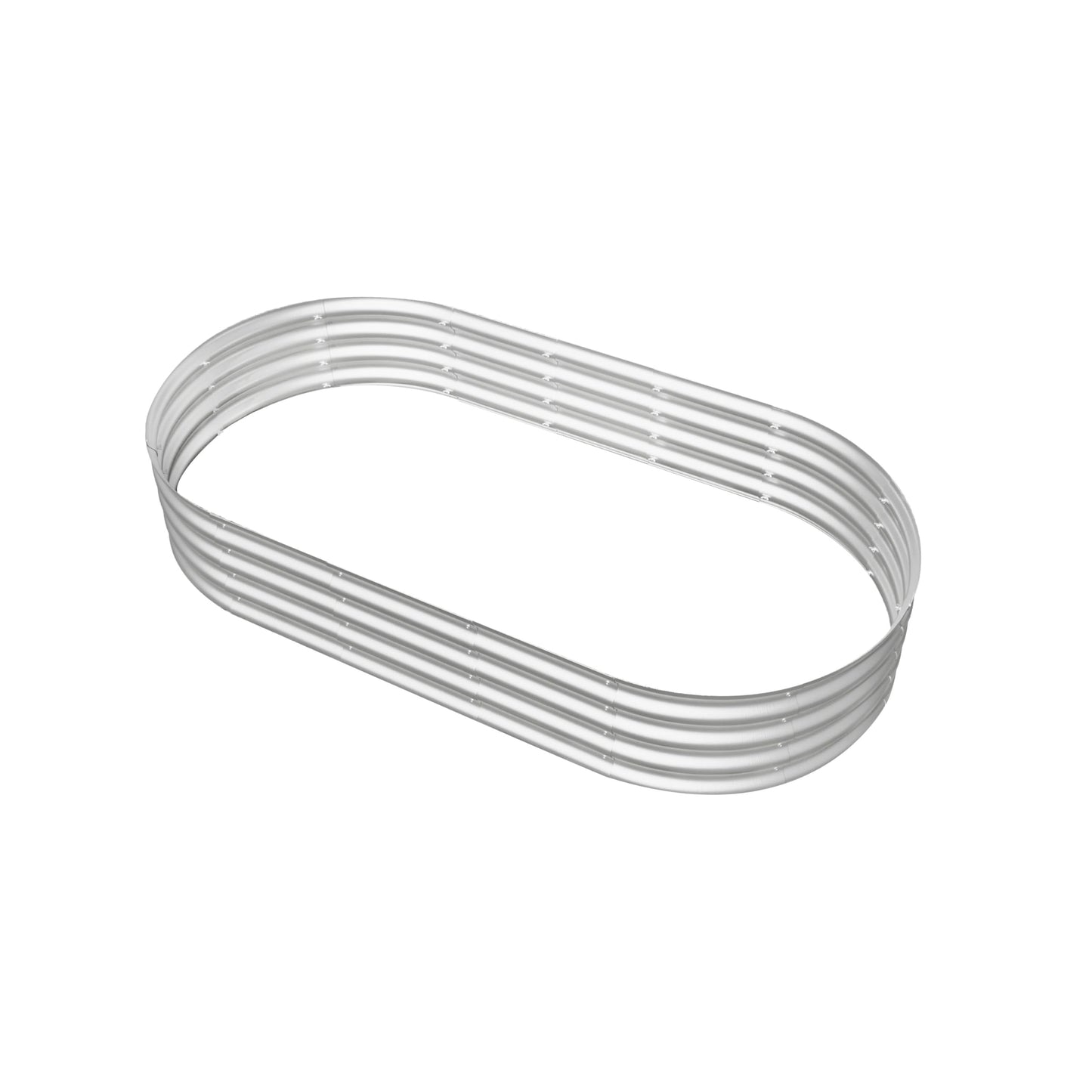 FOUBAM Galvanized Raised Garden Bed Kit, Oval Planters for Outdoor Plants,Galvanized Planter Boxes, Metal Raised Garden Beds Outdoor for Vegetables Flower Herb Patio 6 X 3 X 1 FT
