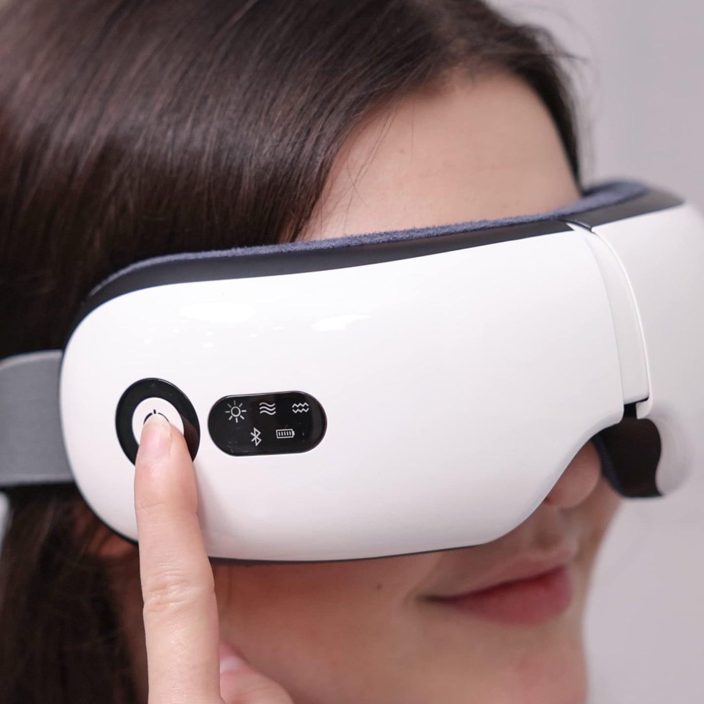 Eyeology Eye Massager with Heat, Eyes Fatigue Relief, White…